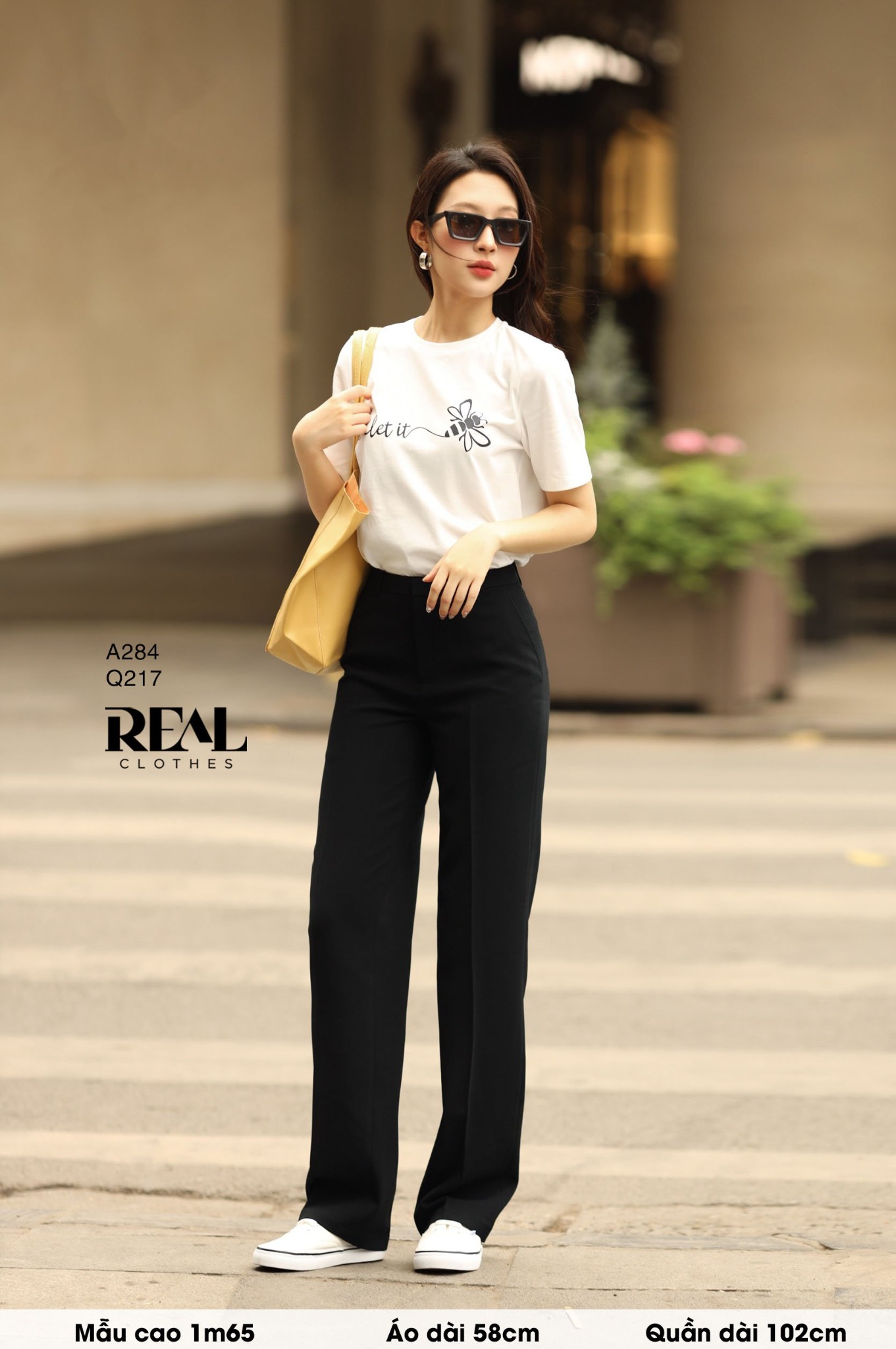 Quần suông Paris đen