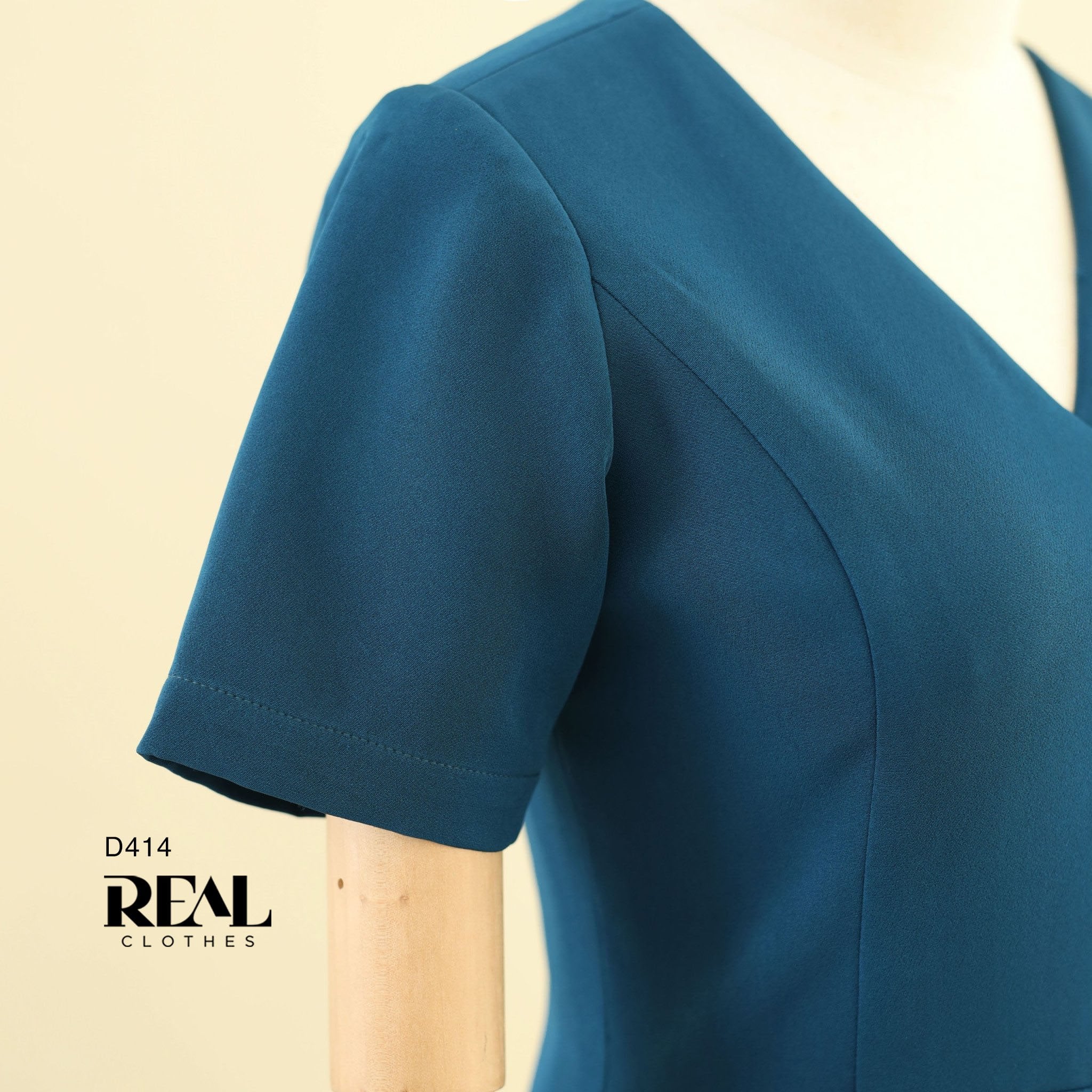 Đầm sarah xanh cổ vịt