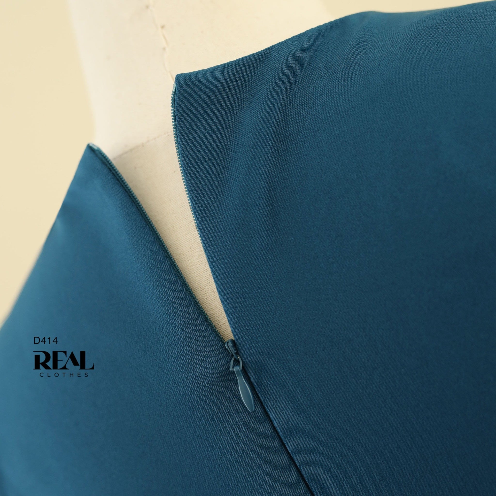 Đầm sarah xanh cổ vịt