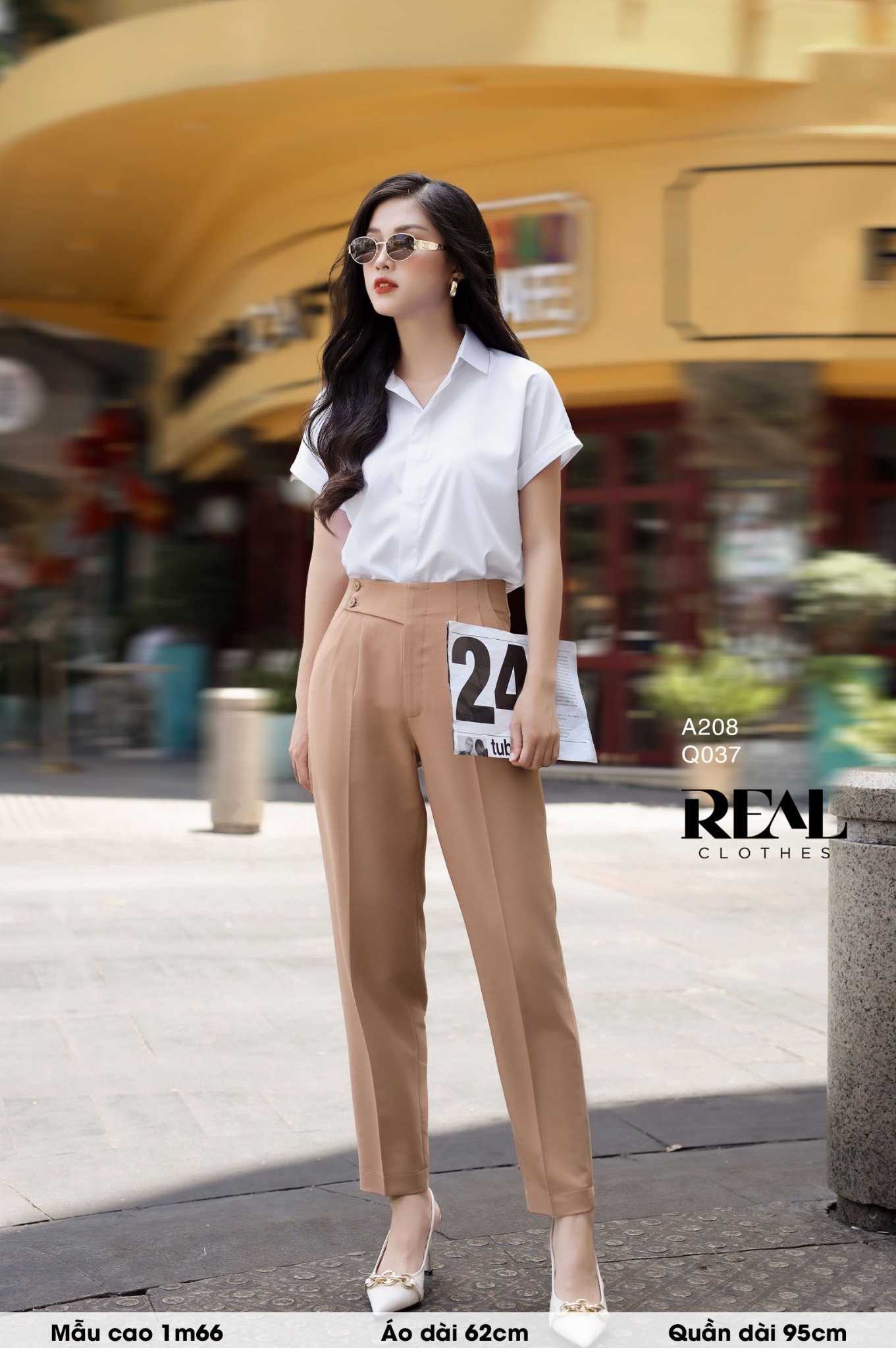 Sơ mi cánh dơi trắng