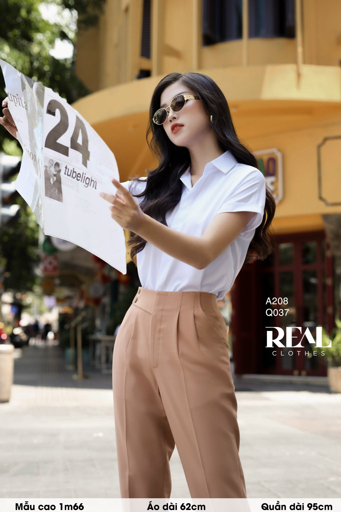 Sơ mi cánh dơi trắng