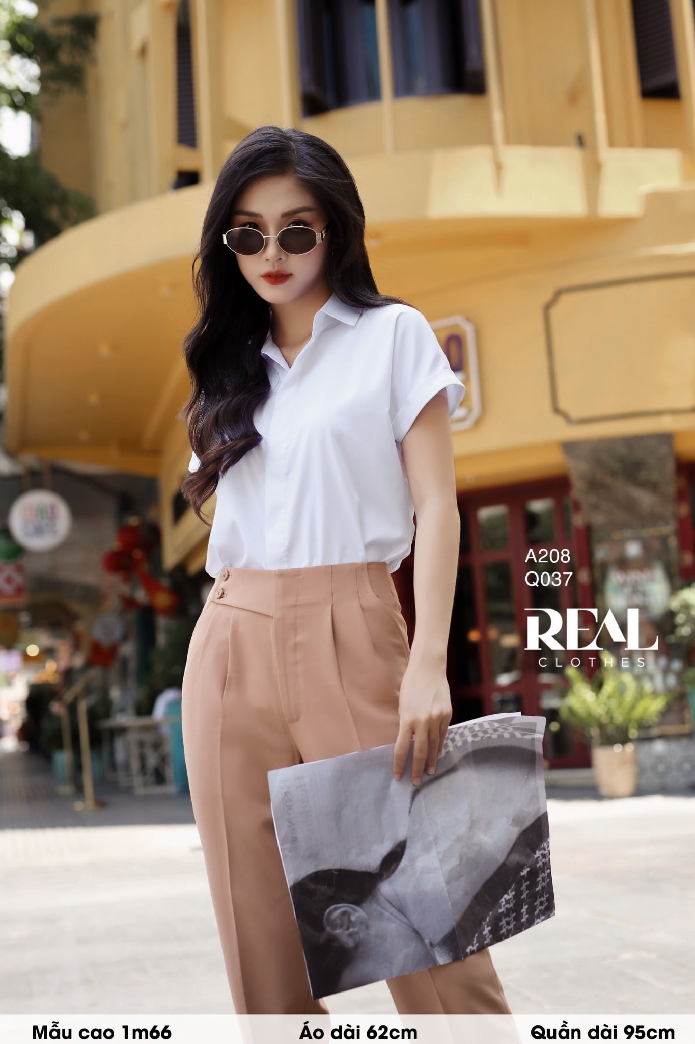 Sơ mi cánh dơi trắng