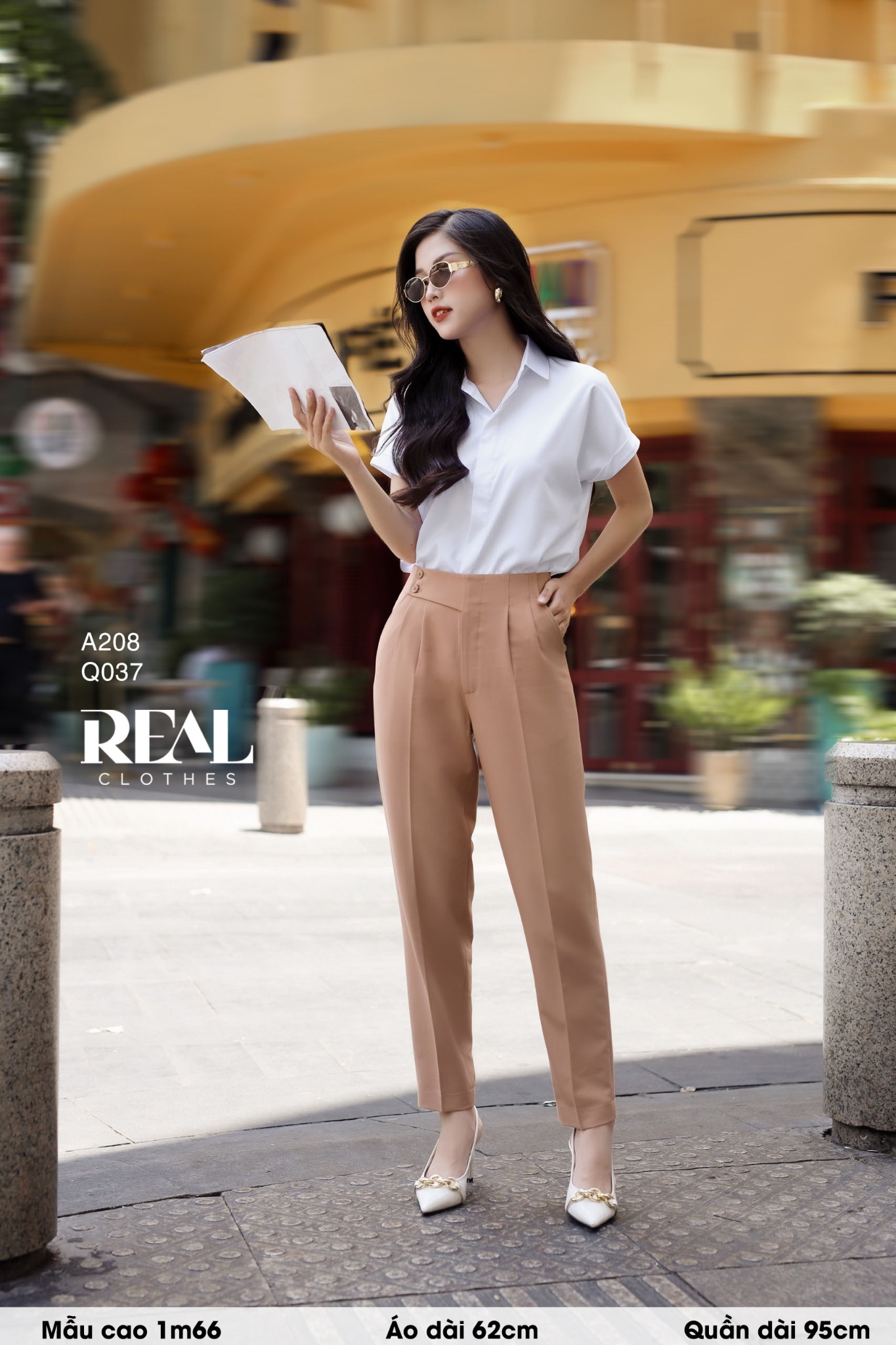 Sơ mi cánh dơi trắng