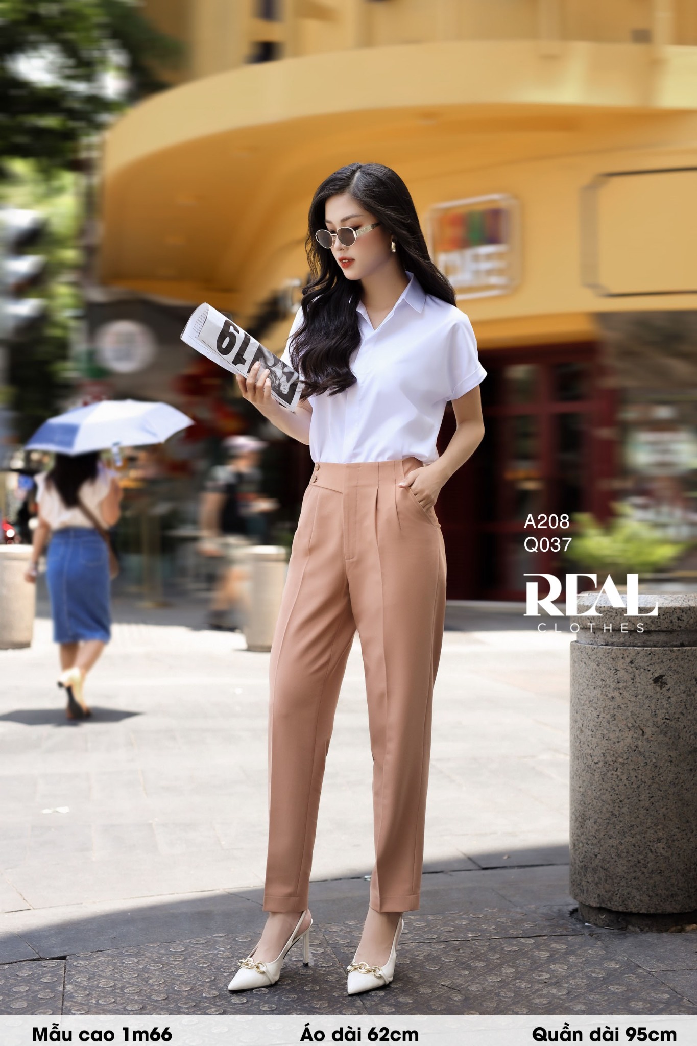 Sơ mi cánh dơi trắng