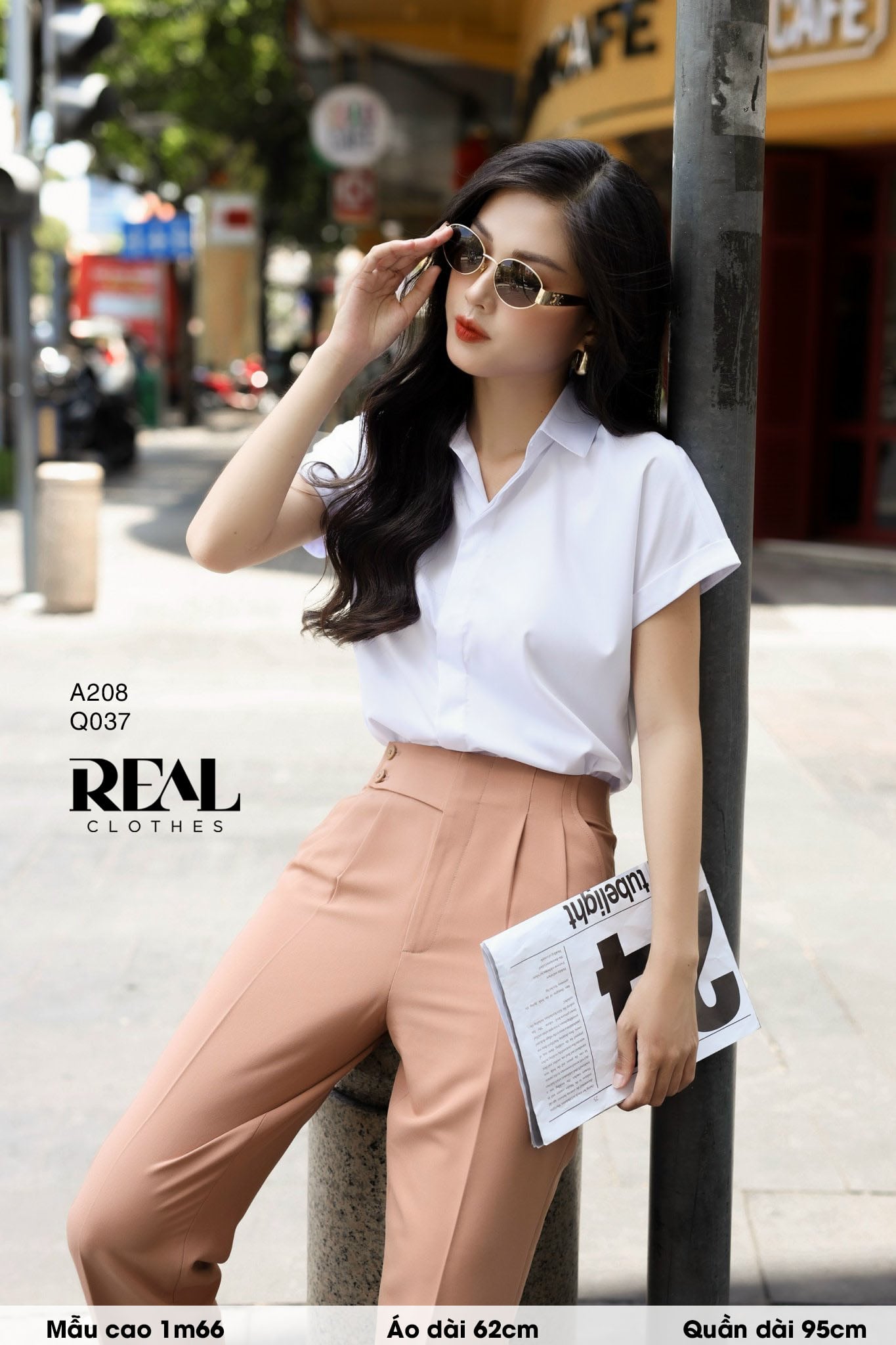 Quần Tokyo nút da bò