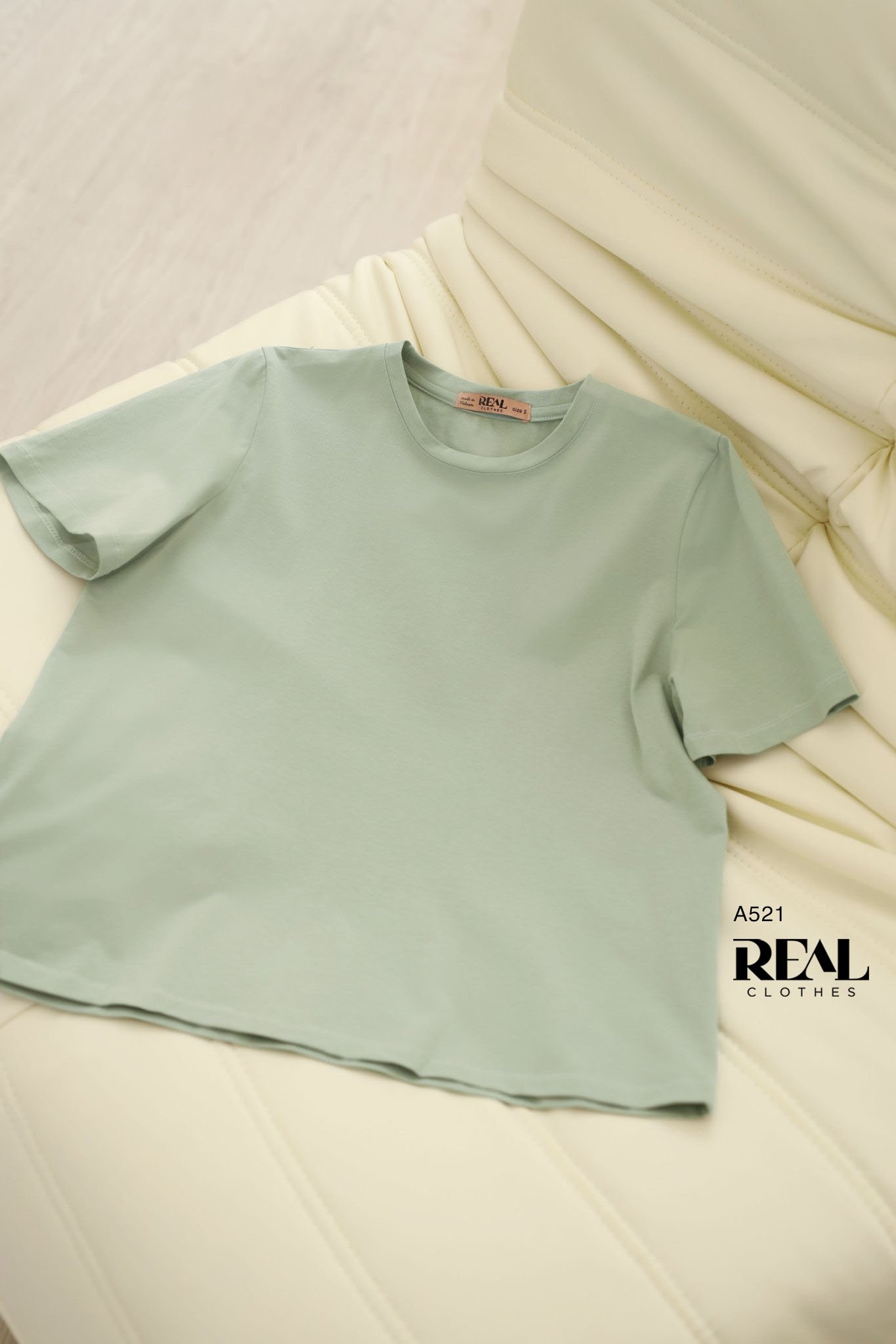 Áo thun cotton xanh lá mạ SALE