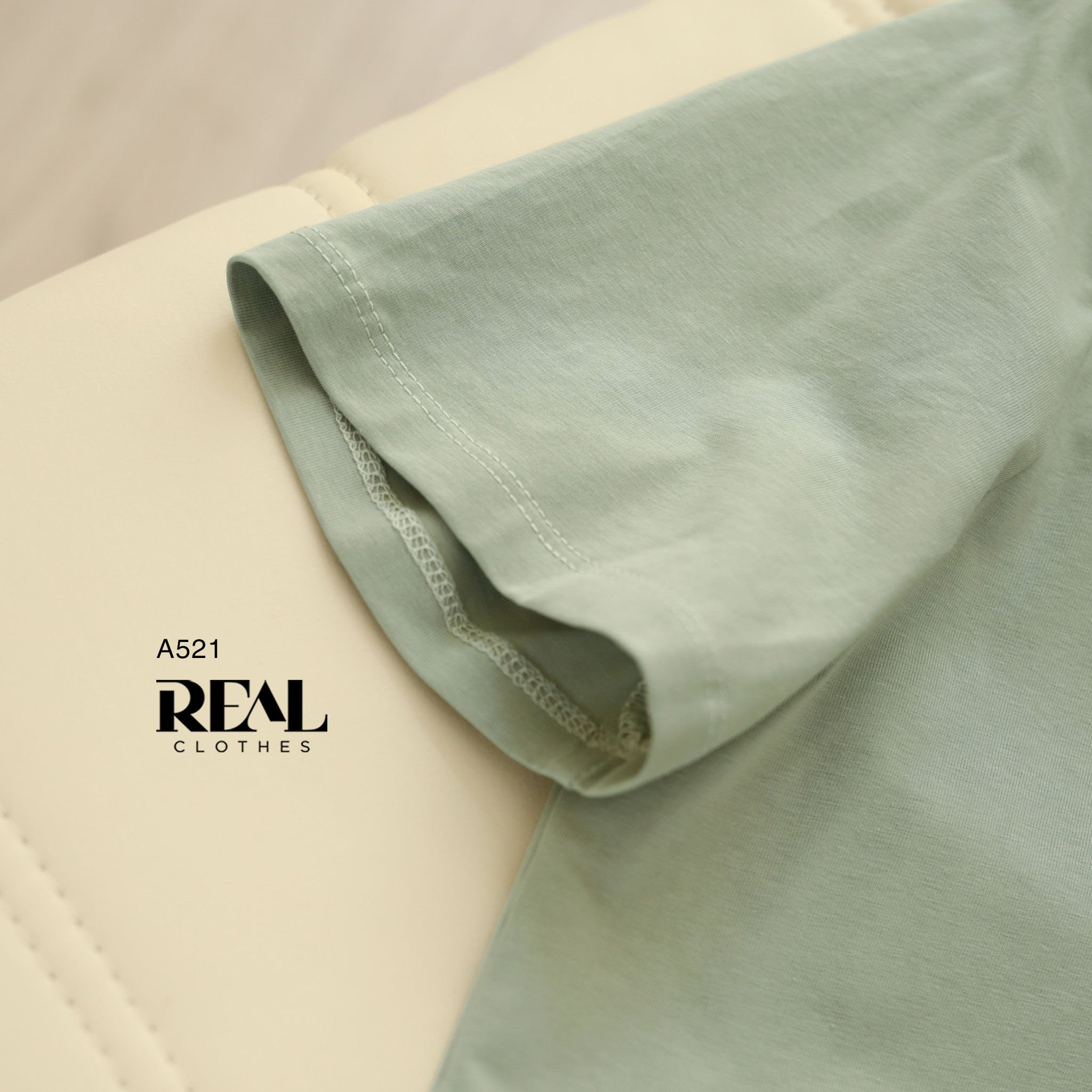 Áo thun cotton xanh lá mạ SALE