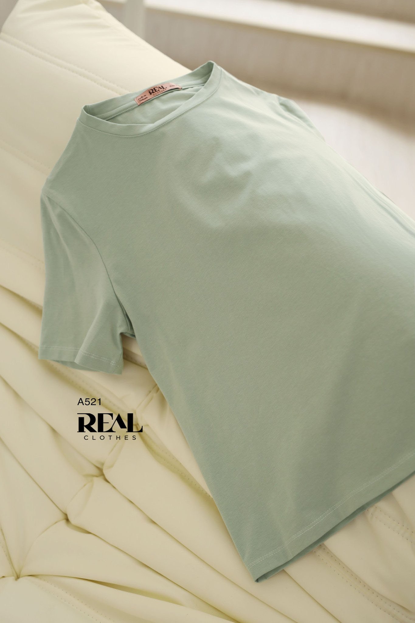 Áo thun cotton xanh lá mạ SALE