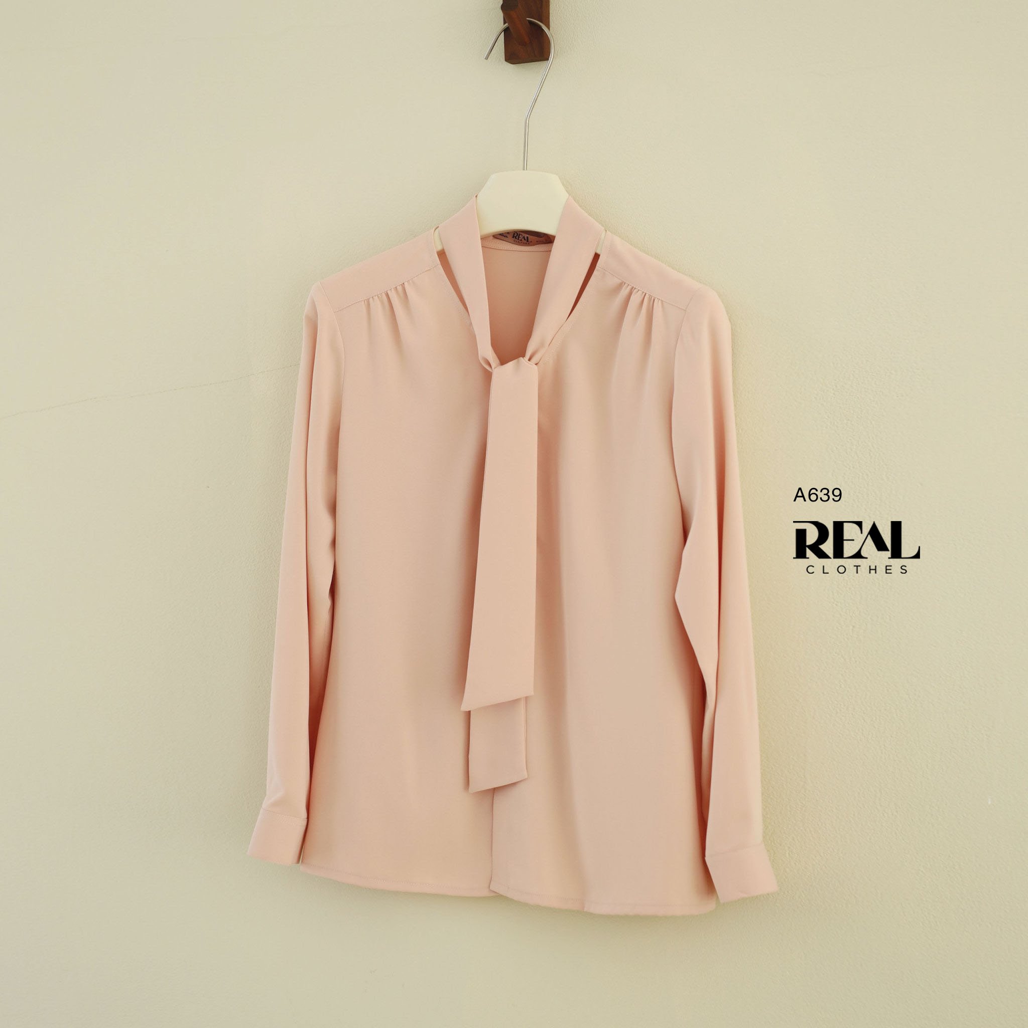 Áo cà vạt cam nude