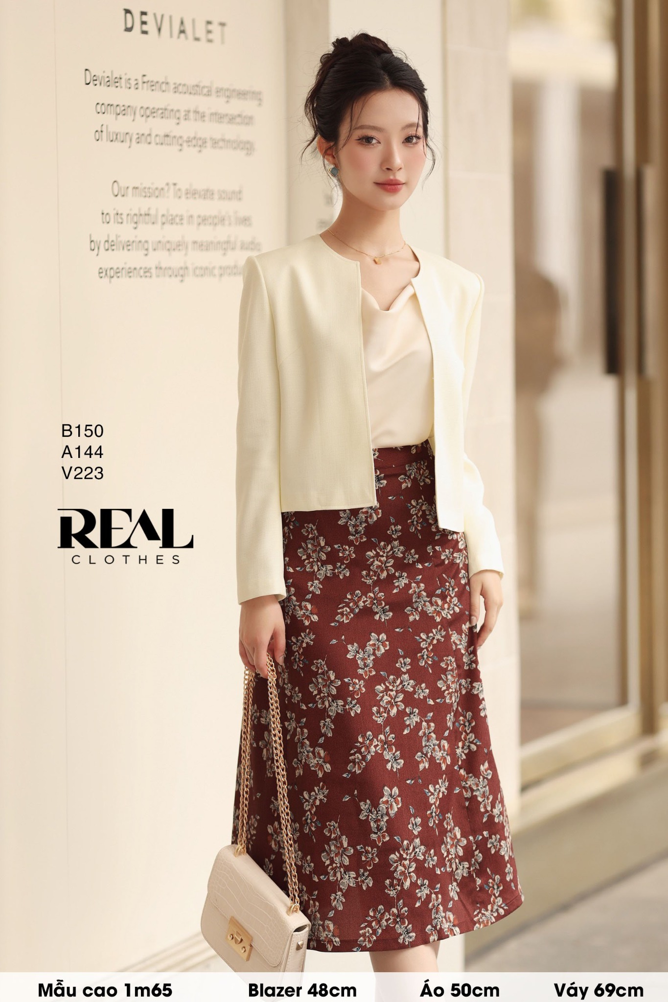 Váy 8 mảnh midi hoa gạo SALE