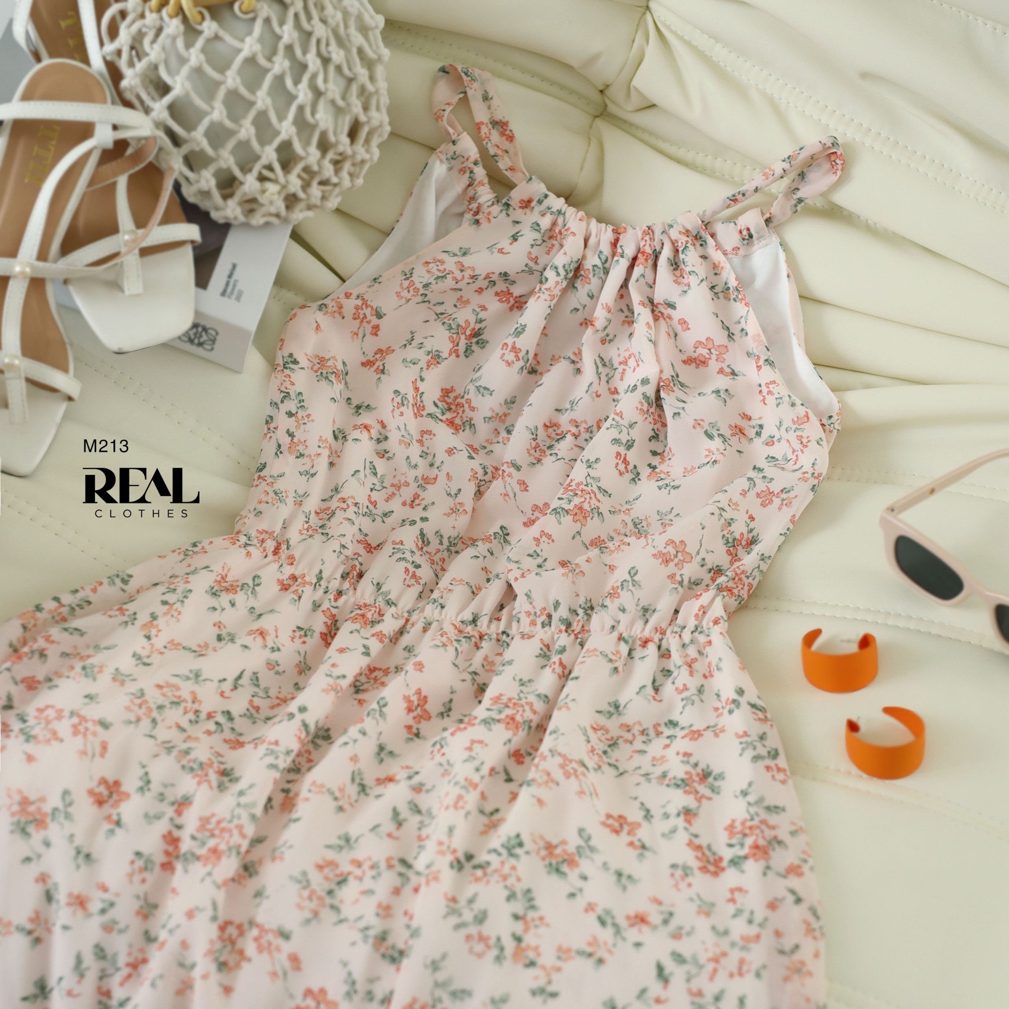 Maxi yếm hoa hồng SALE - size L