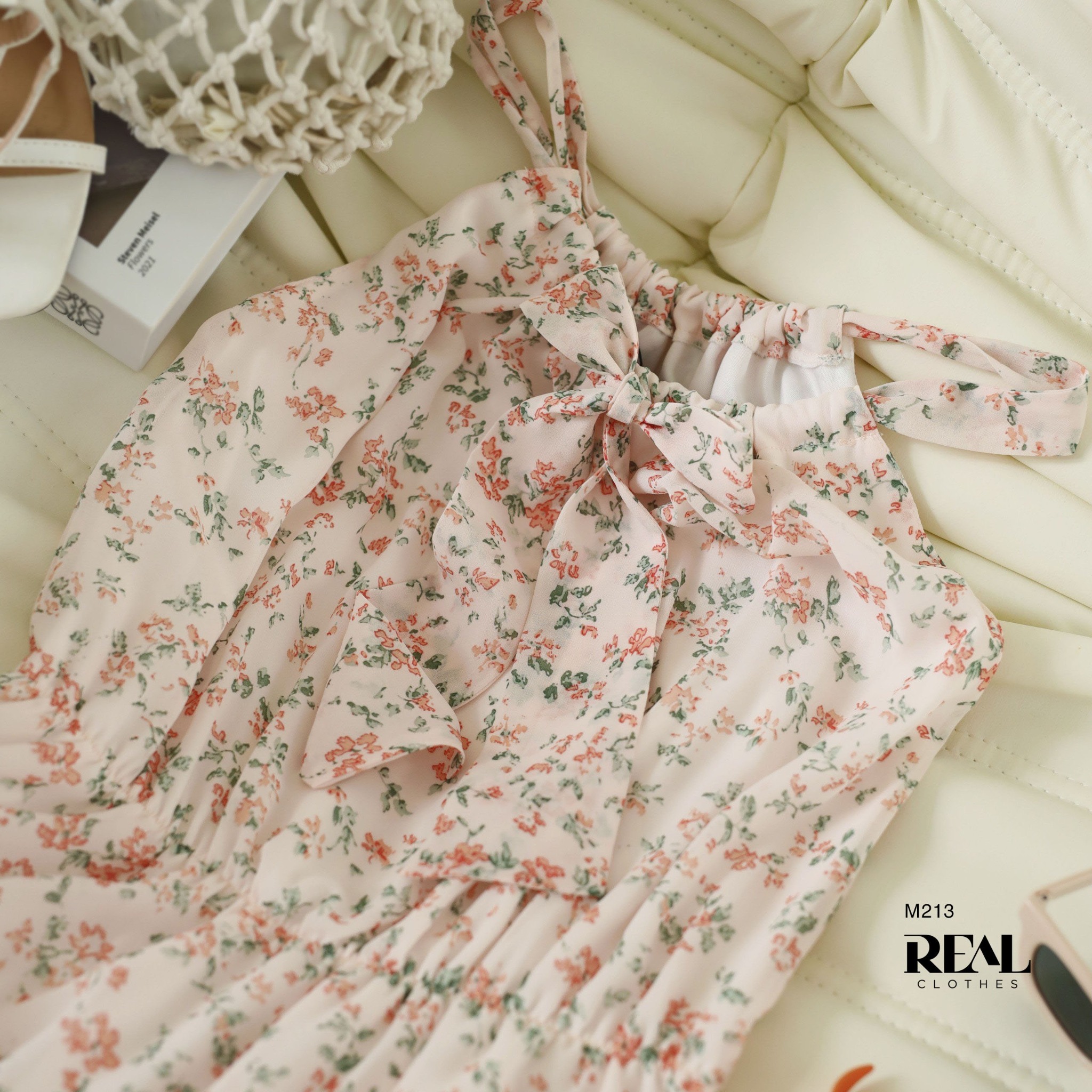 Maxi yếm hoa hồng SALE - size L