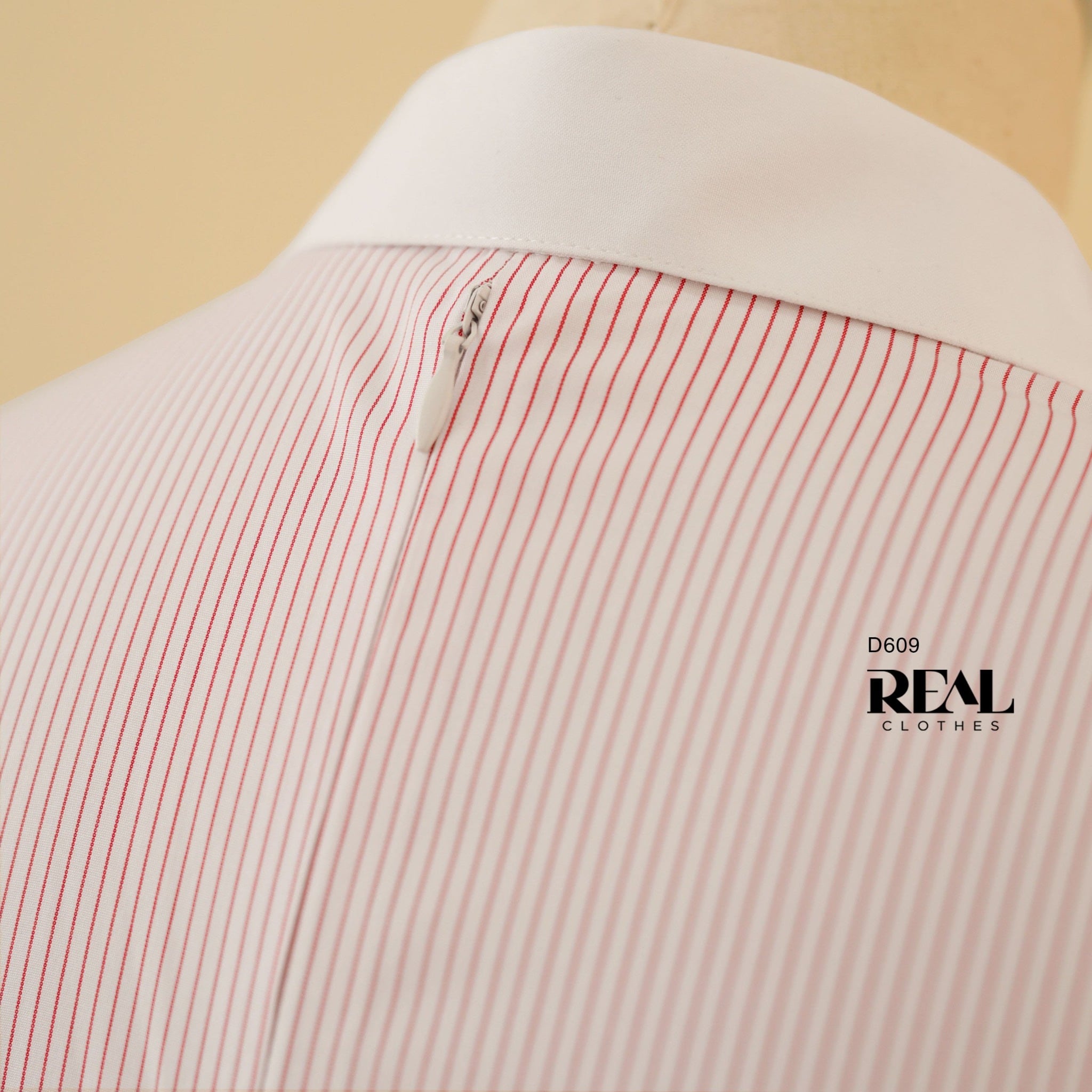 Đầm Sơ Mi Xòe Sọc Hồng