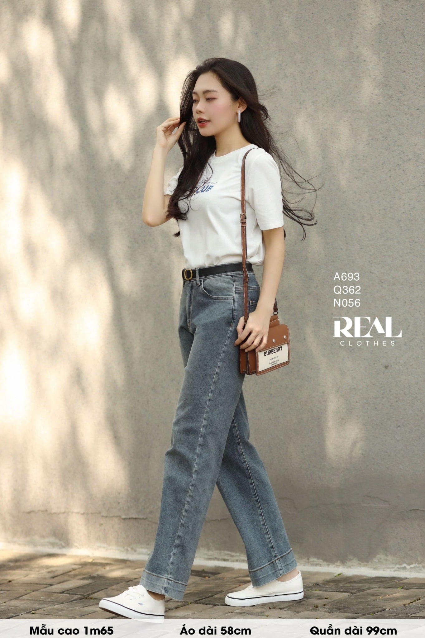 Quần Jeans ống đứng xanh đậm