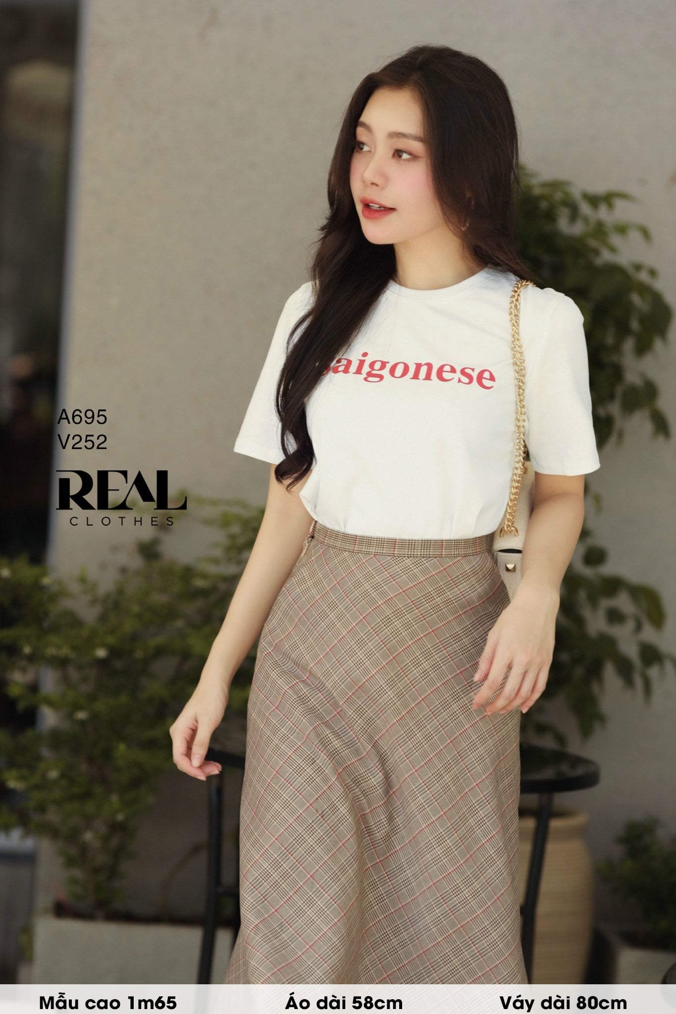 Áo thun cotton trắng SAIGON SALE