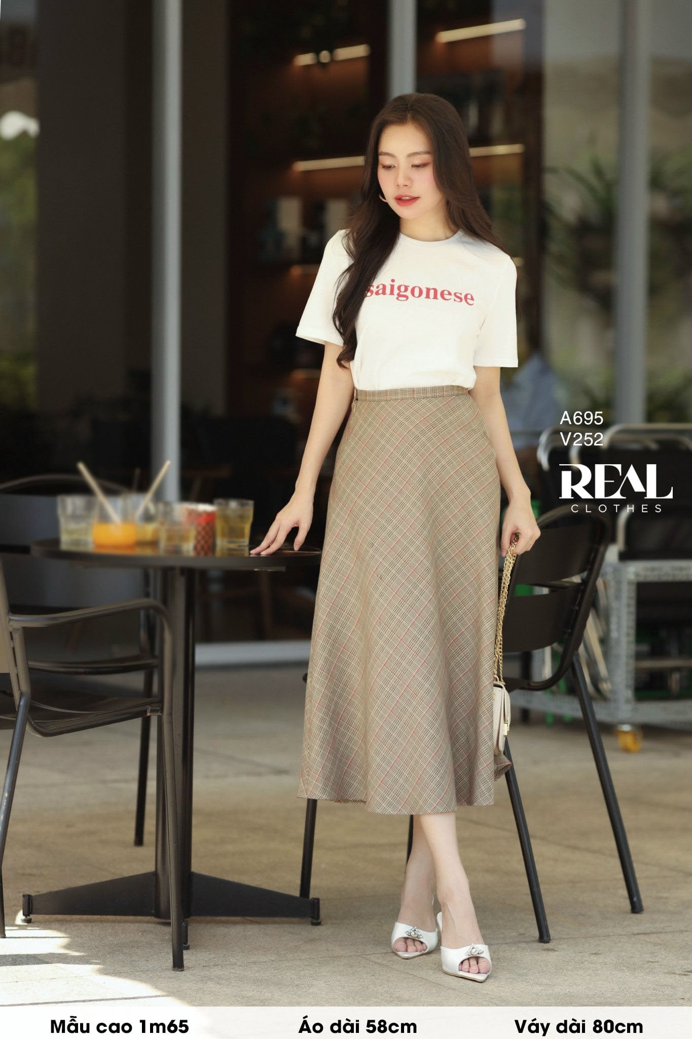 Váy Fuji caro đỏ SALE - size S