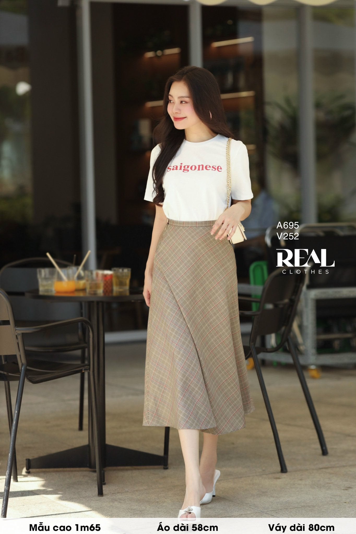 Áo thun cotton trắng SAIGON SALE