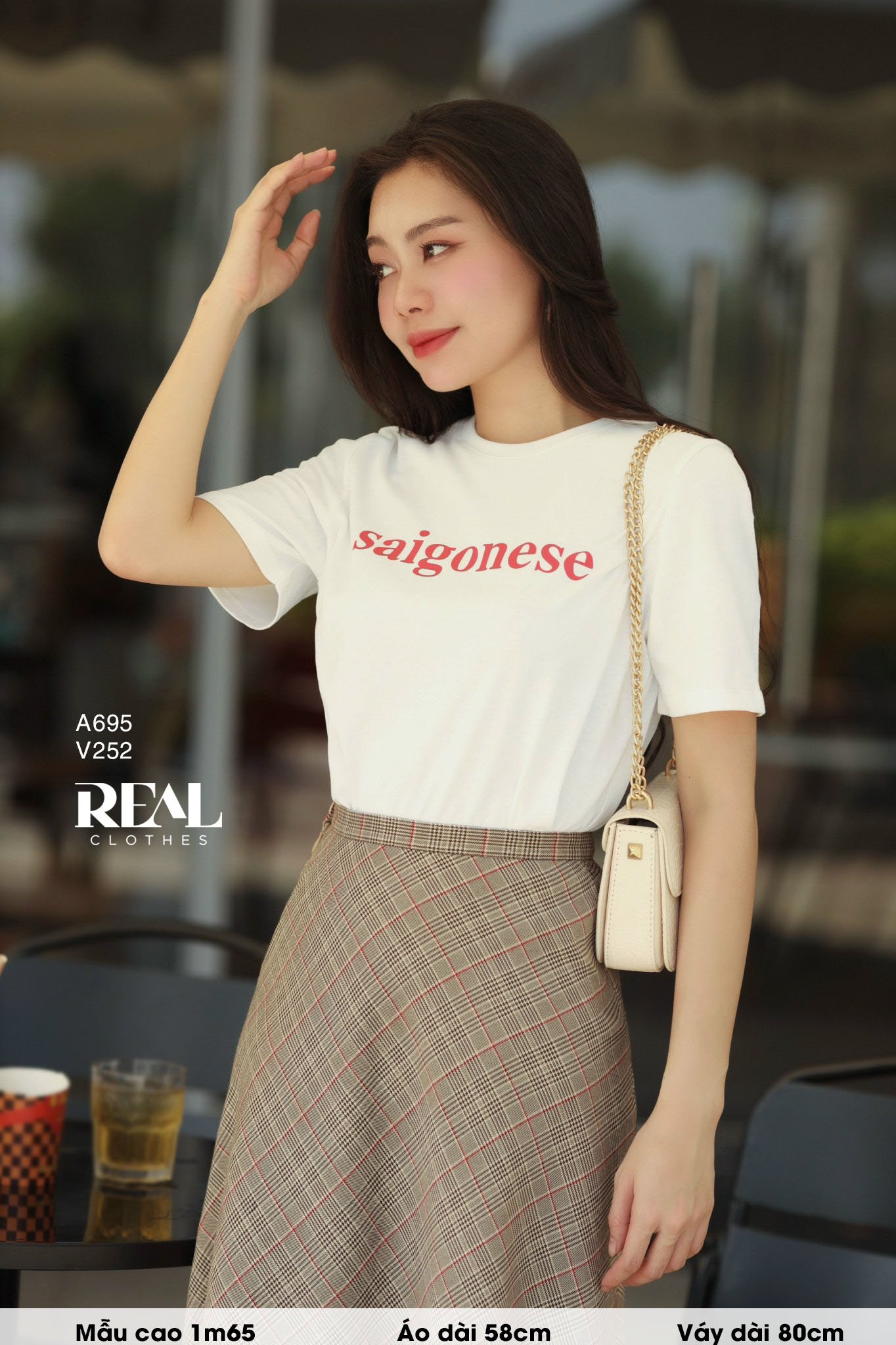 Áo thun cotton trắng SAIGON SALE