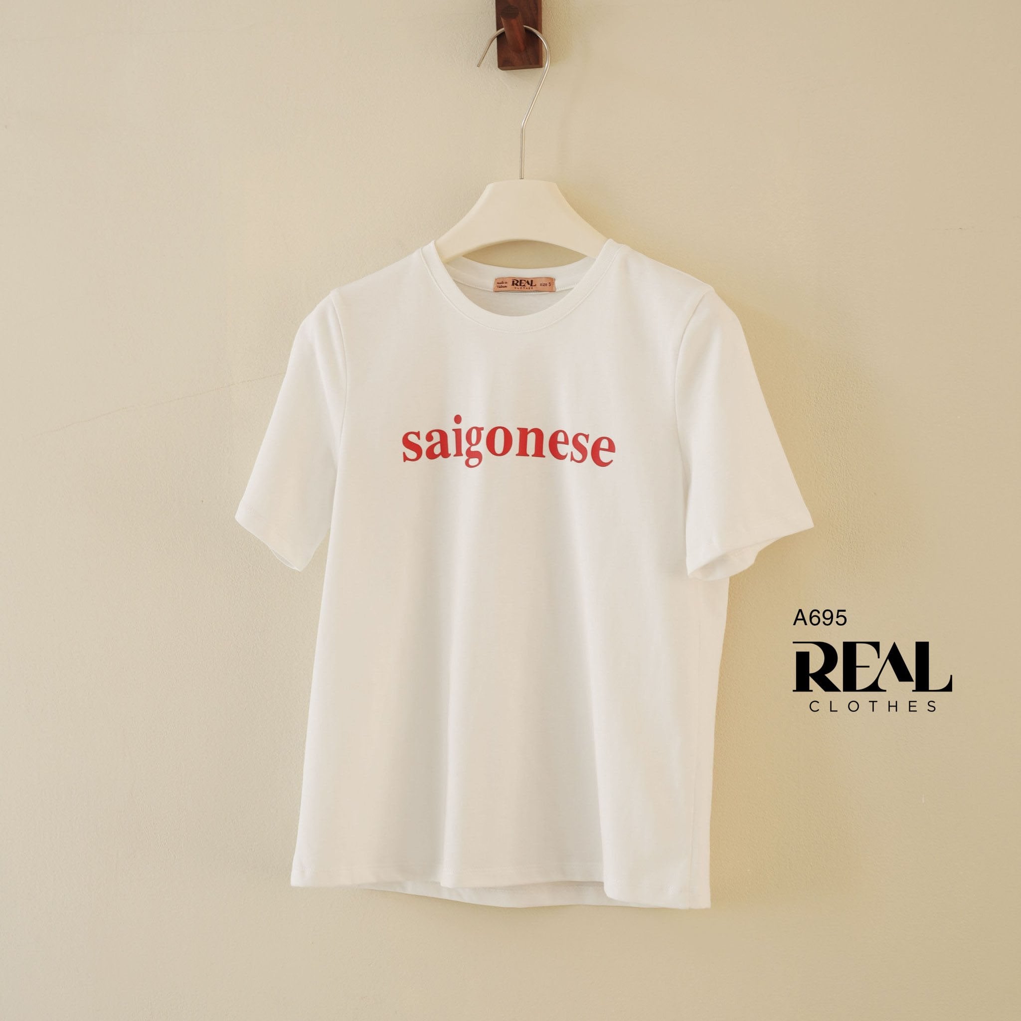 Áo thun cotton trắng SAIGON SALE