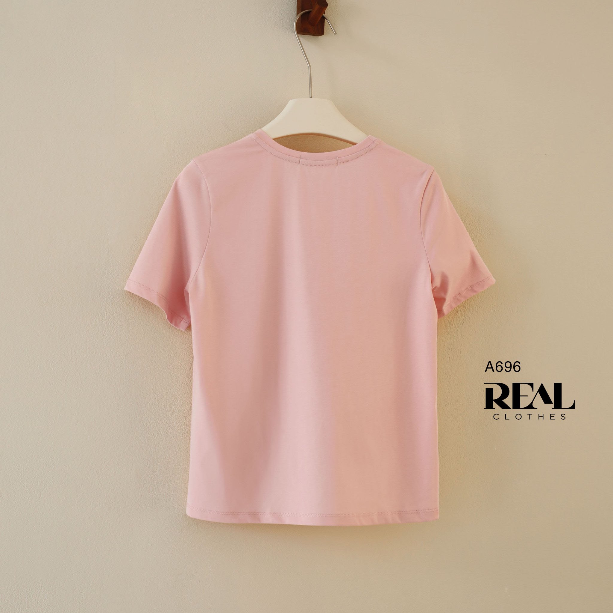 Áo thun cotton hồng SAIGON SALE