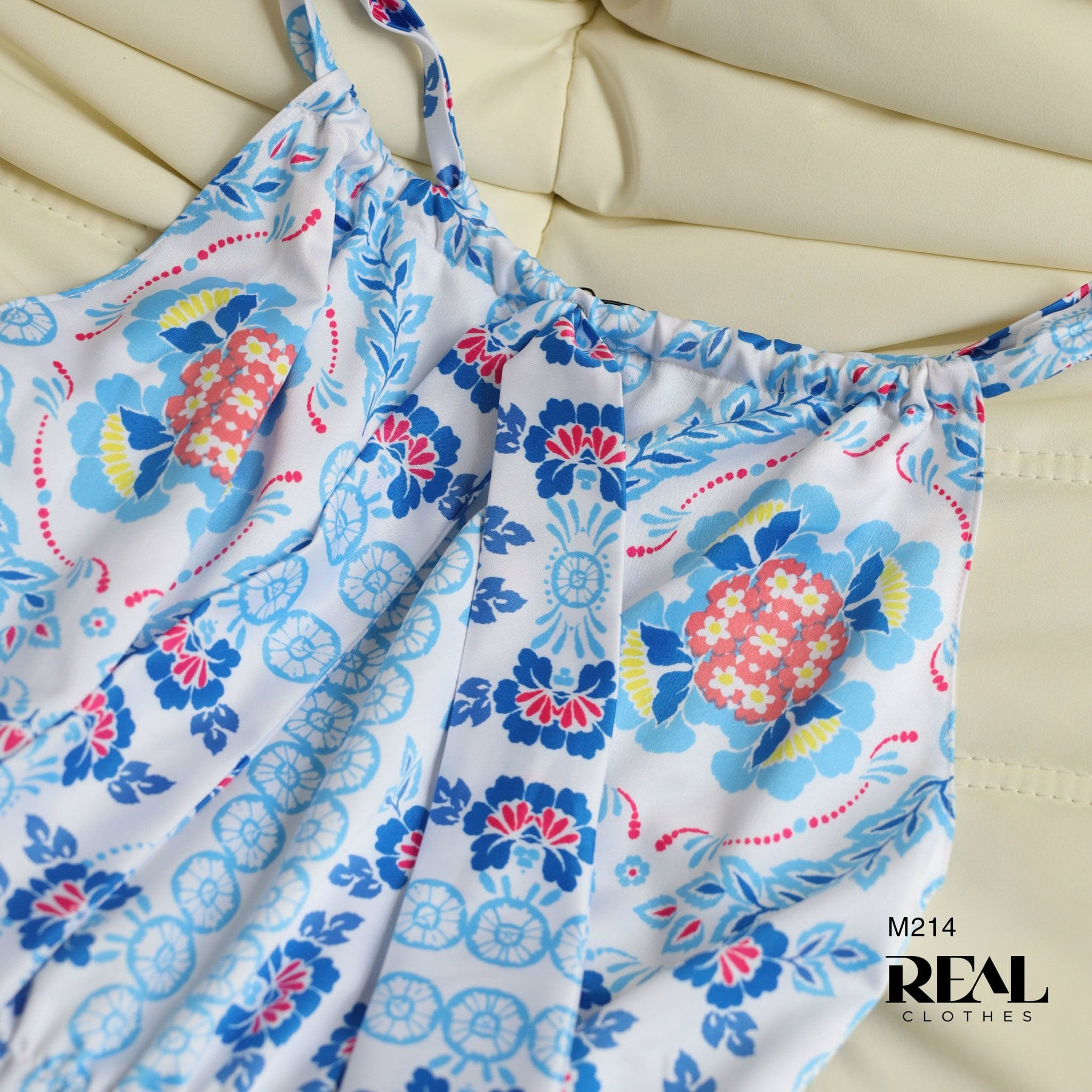 Maxi yếm hoa blue SALE