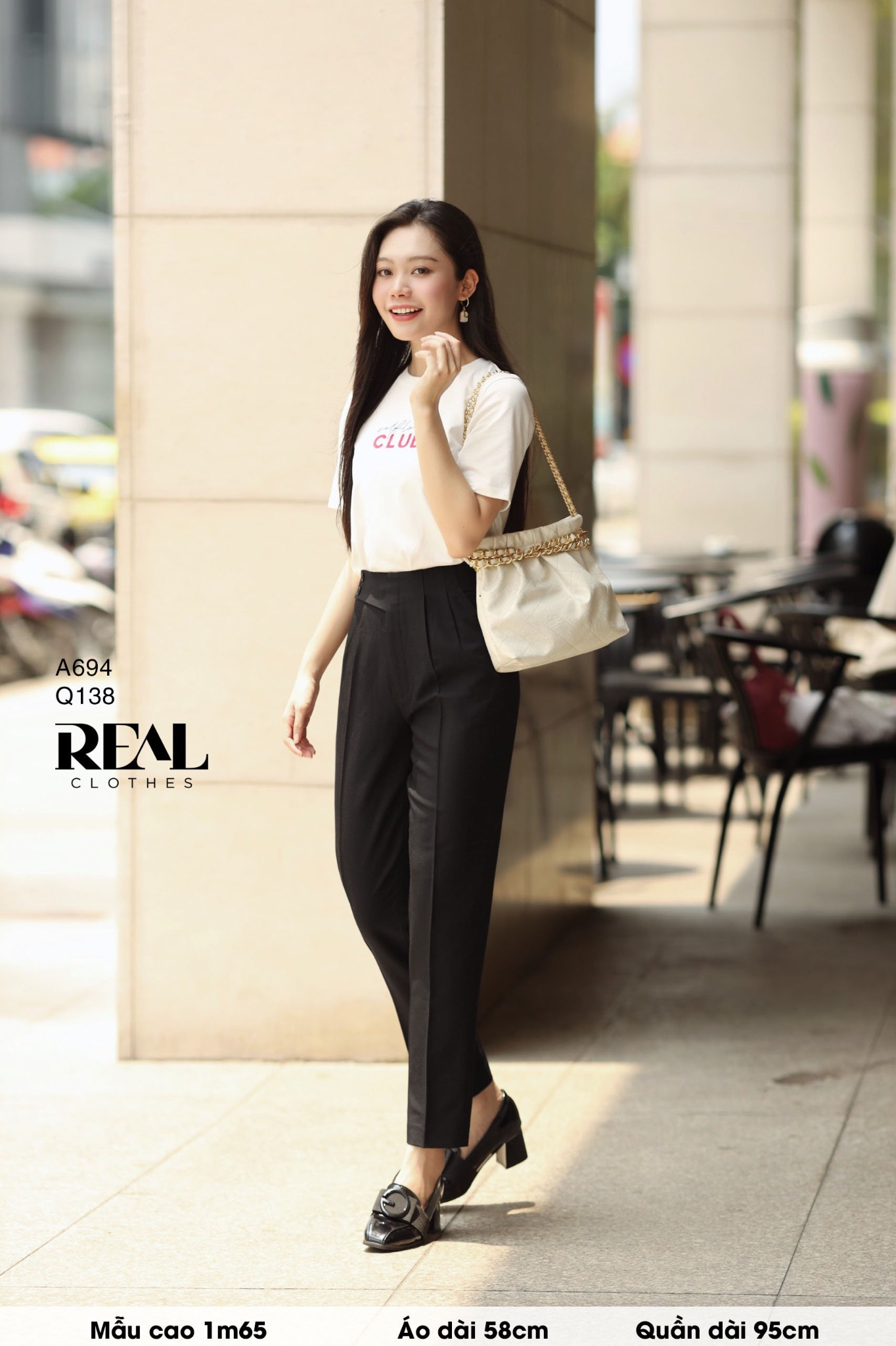 Quần Tokyo nút đen