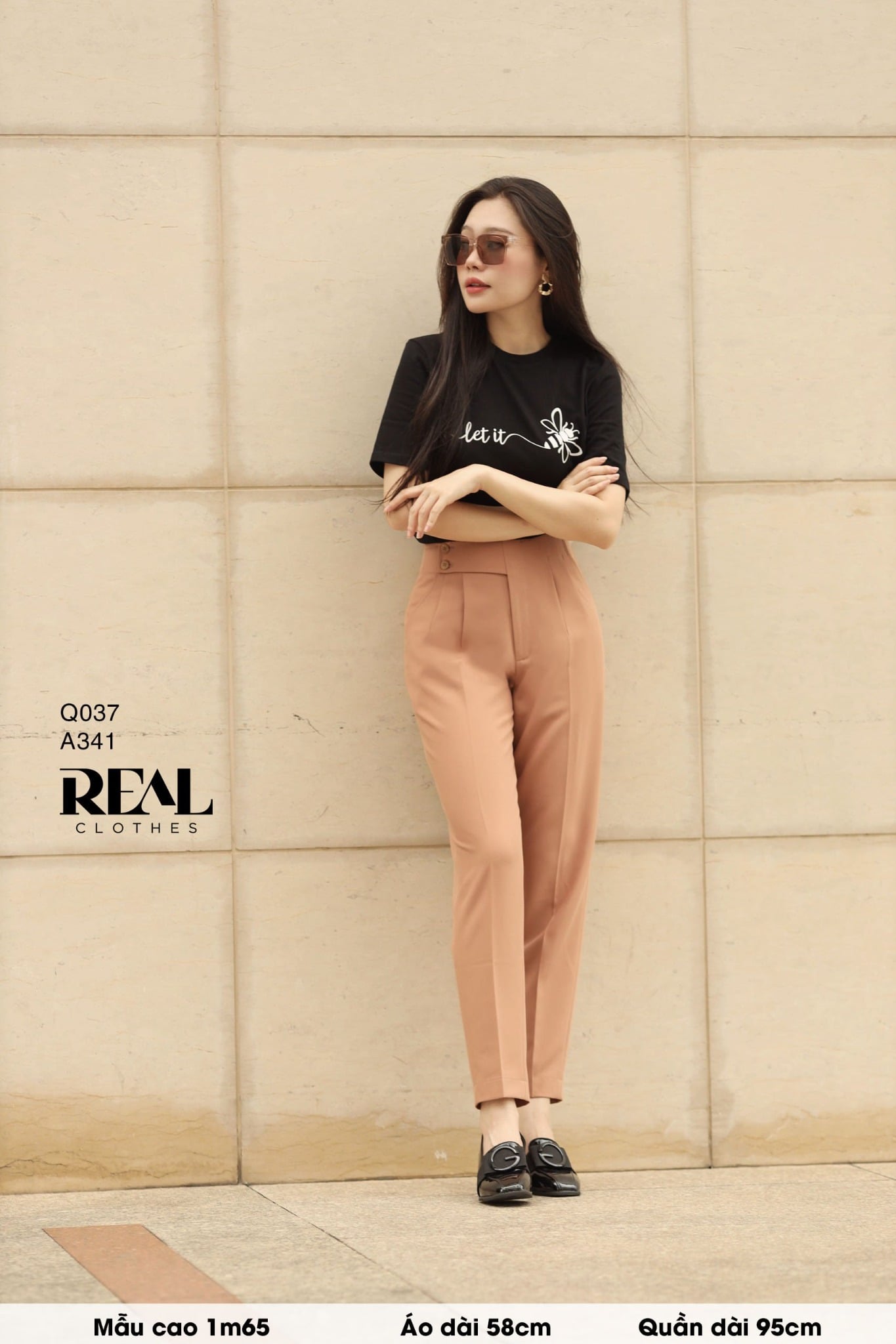 Quần Tokyo nút da bò