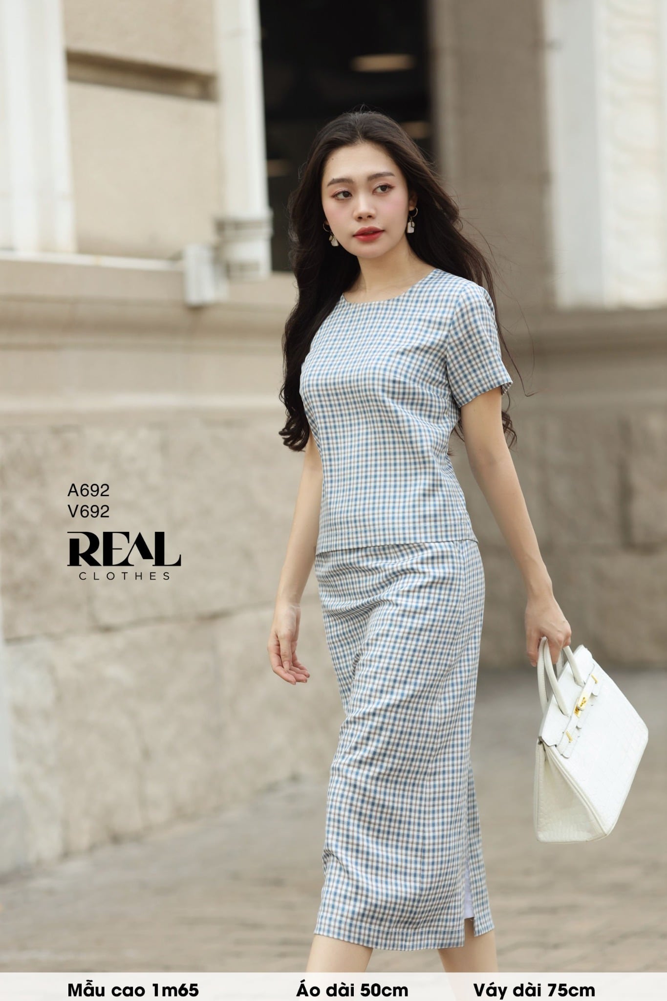 Váy Japan dài caro nhí SALE