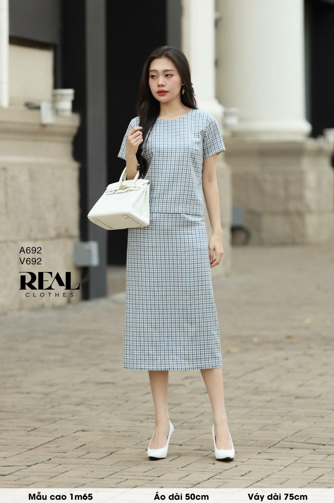 Váy Japan dài caro nhí SALE