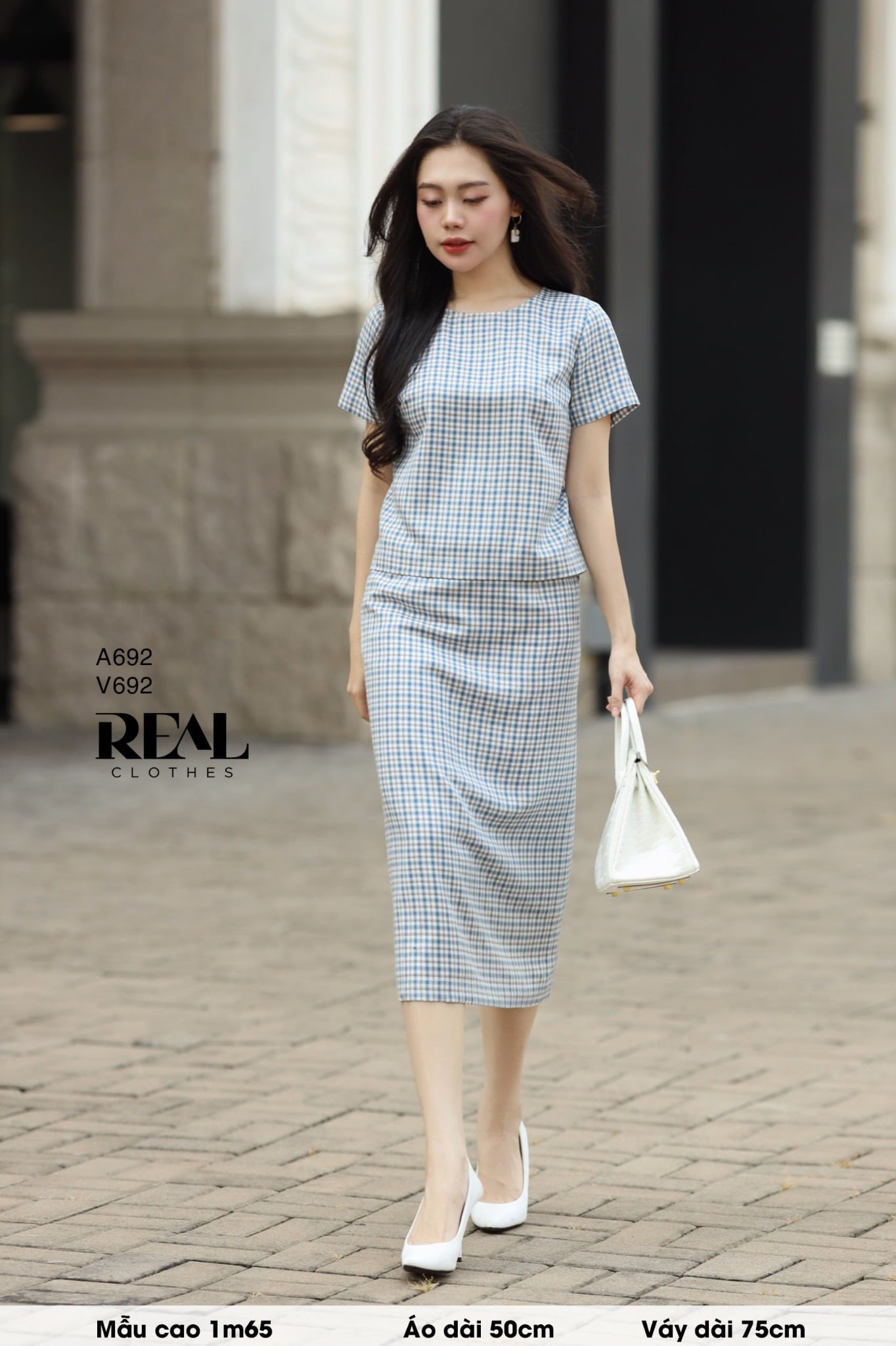 Váy Japan dài caro nhí SALE