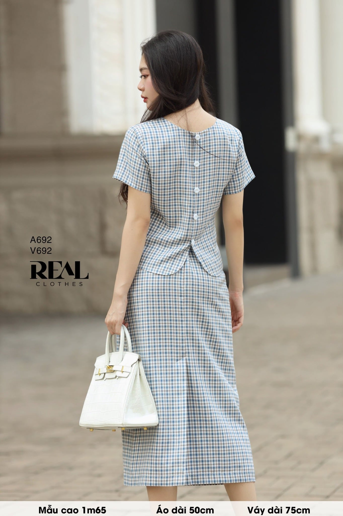 Váy Japan dài caro nhí SALE