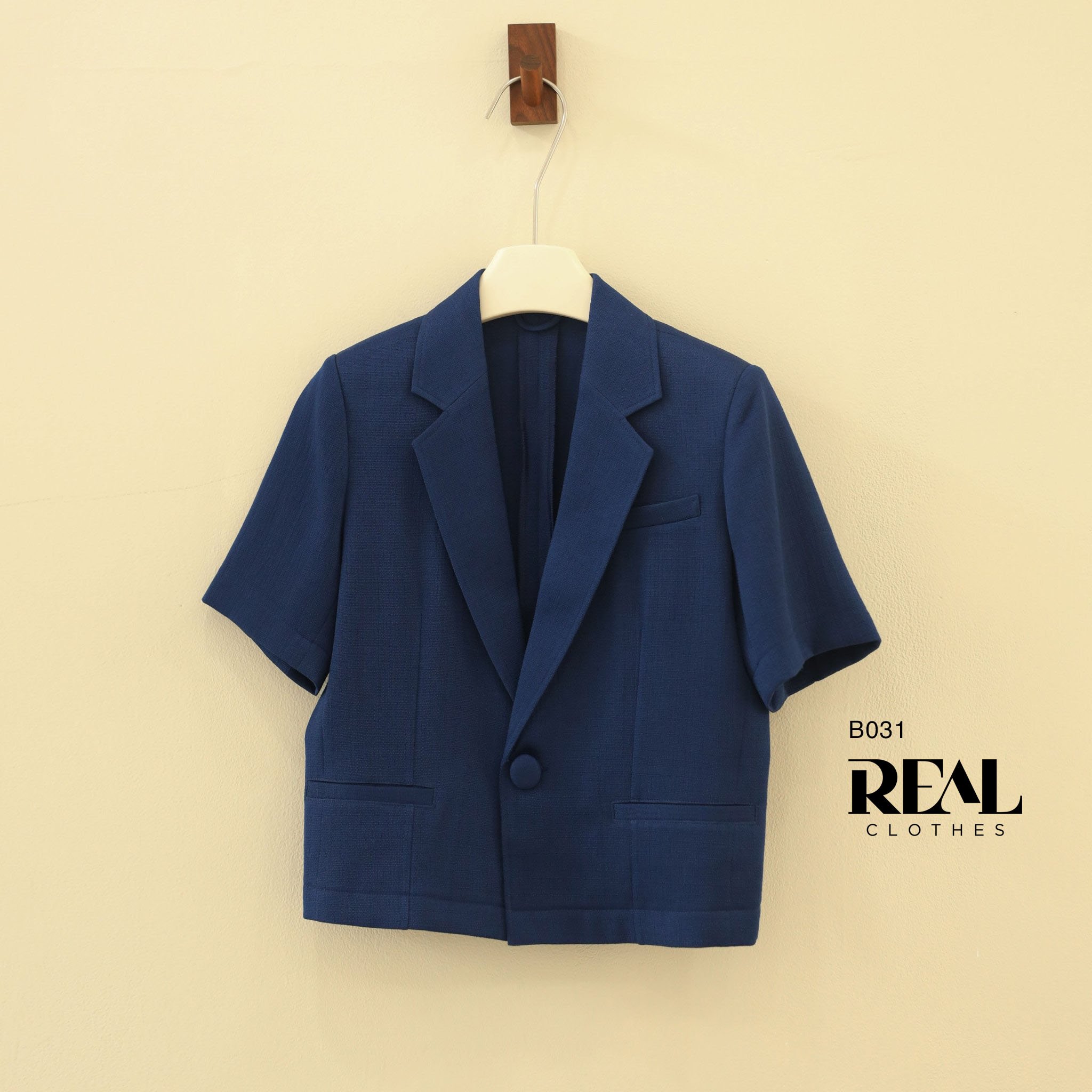 Blazer tay ngắn navy