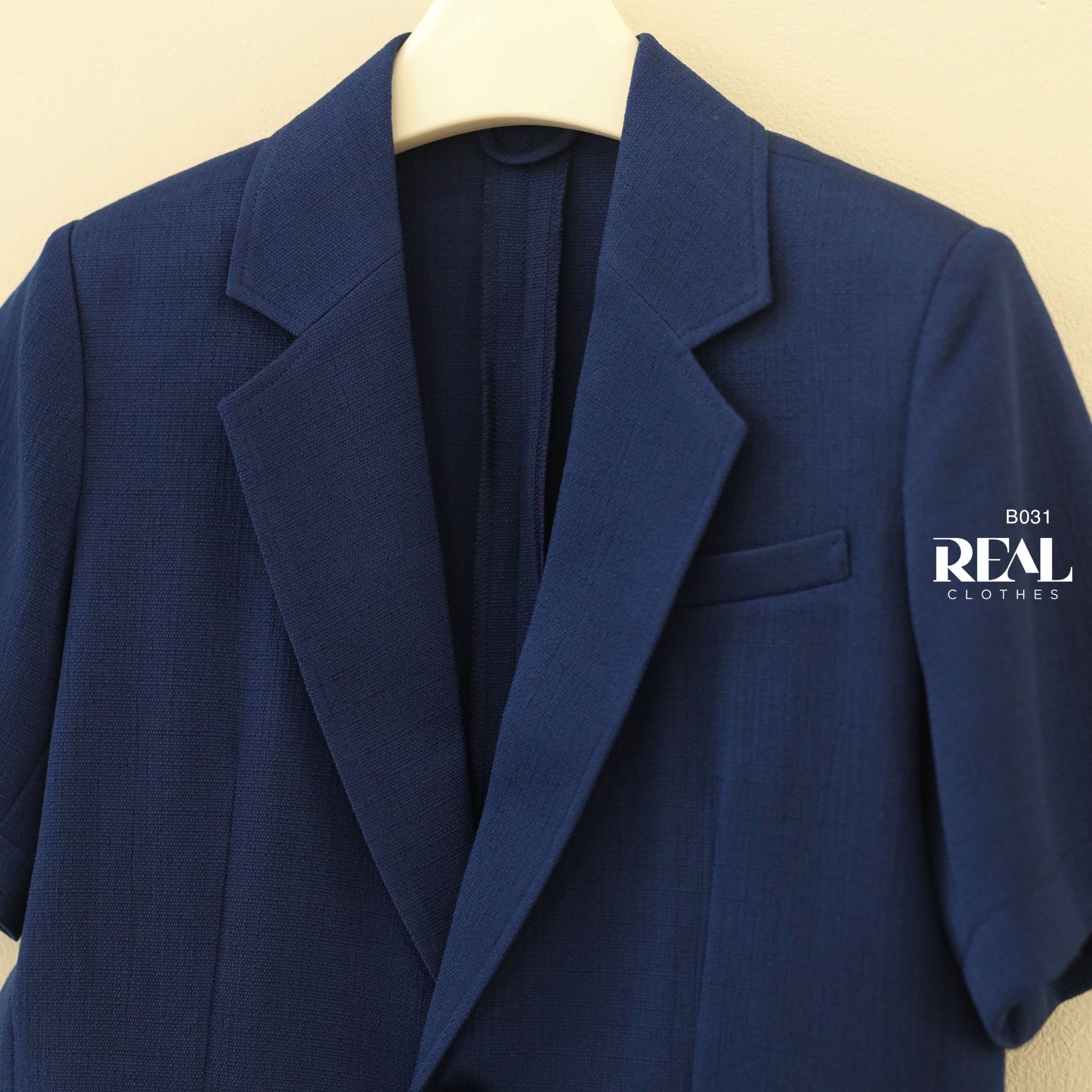 Blazer tay ngắn navy