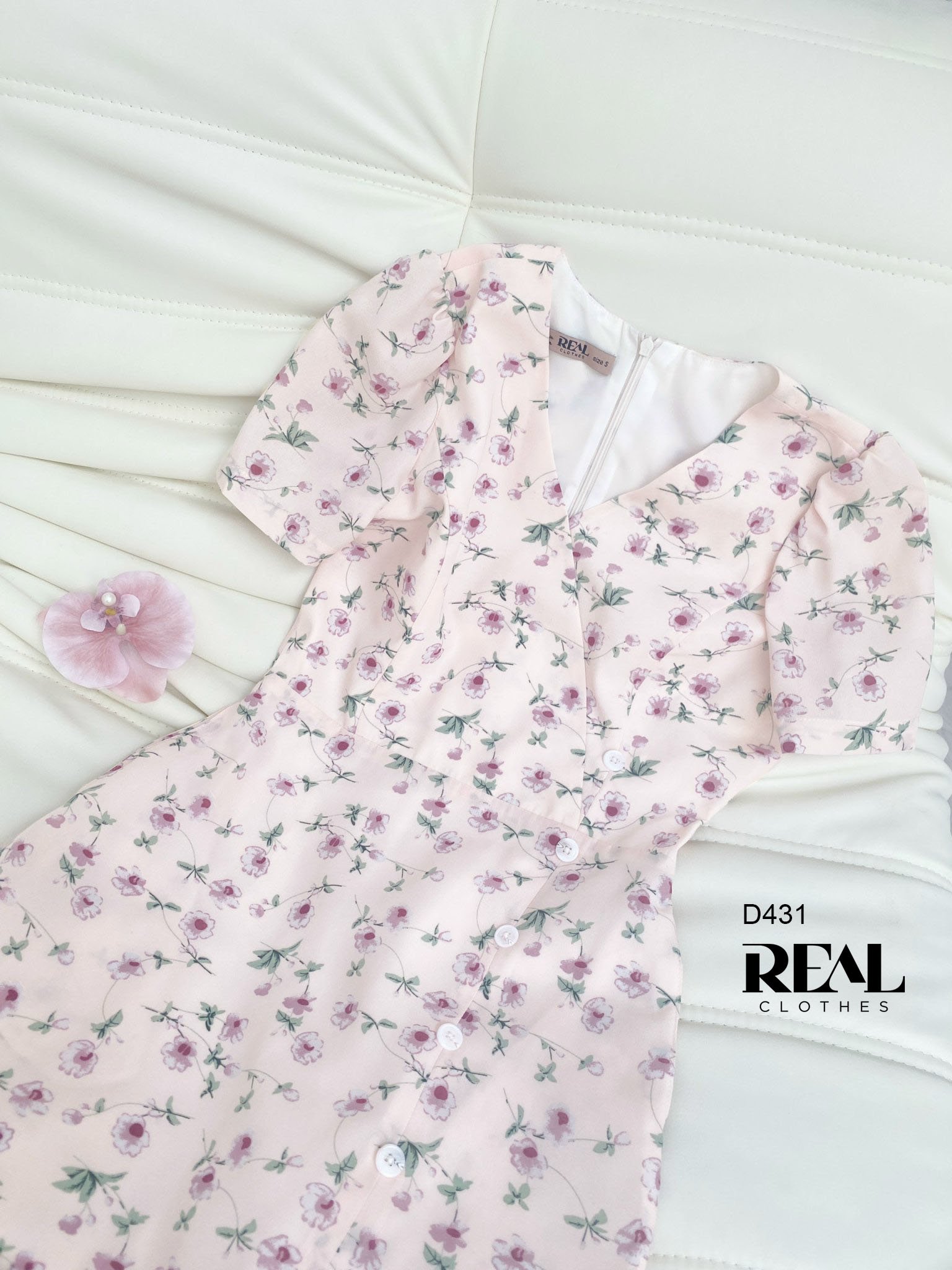 Đầm chéo hồng phấn SALE