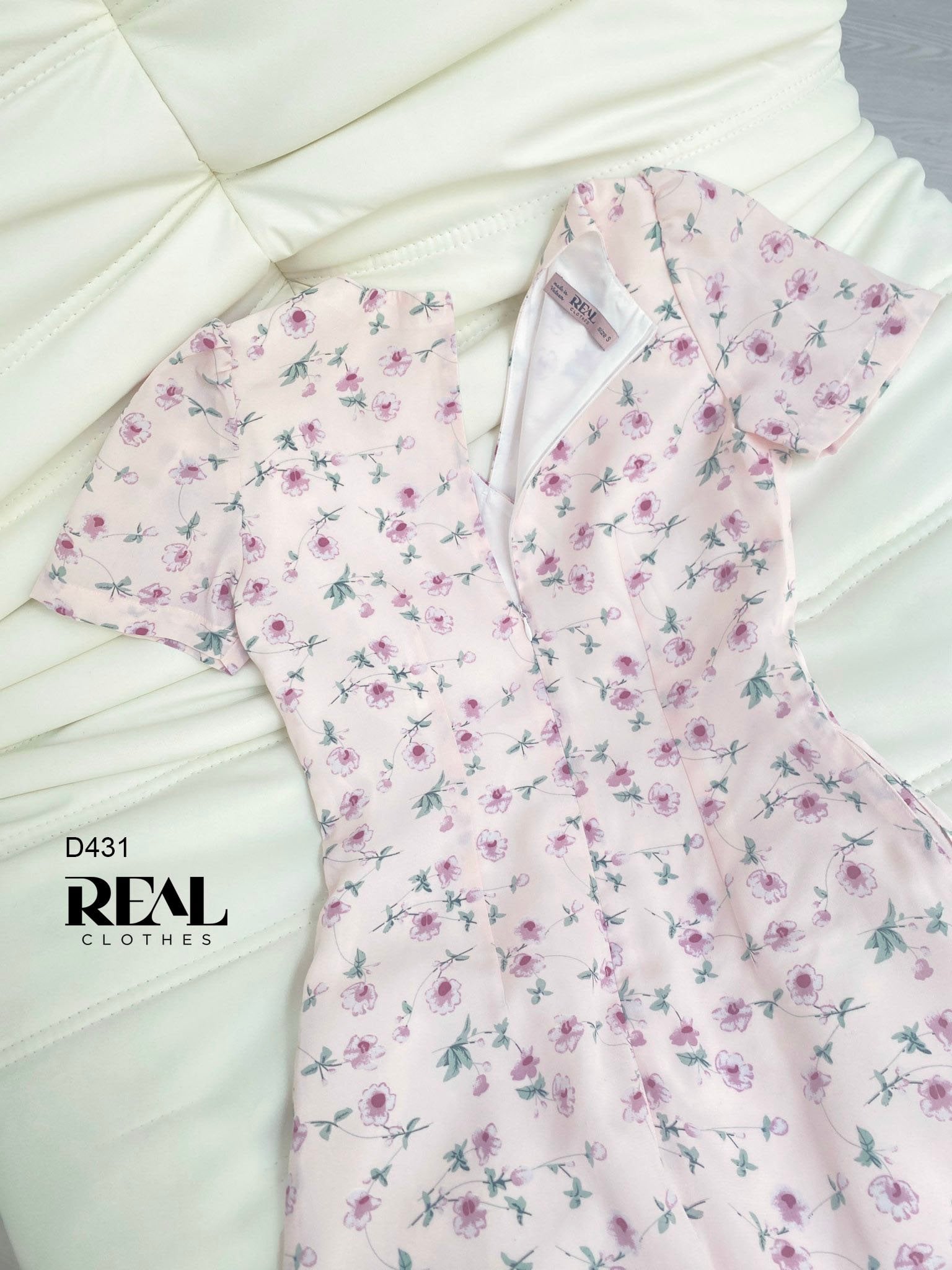 Đầm chéo hồng phấn SALE