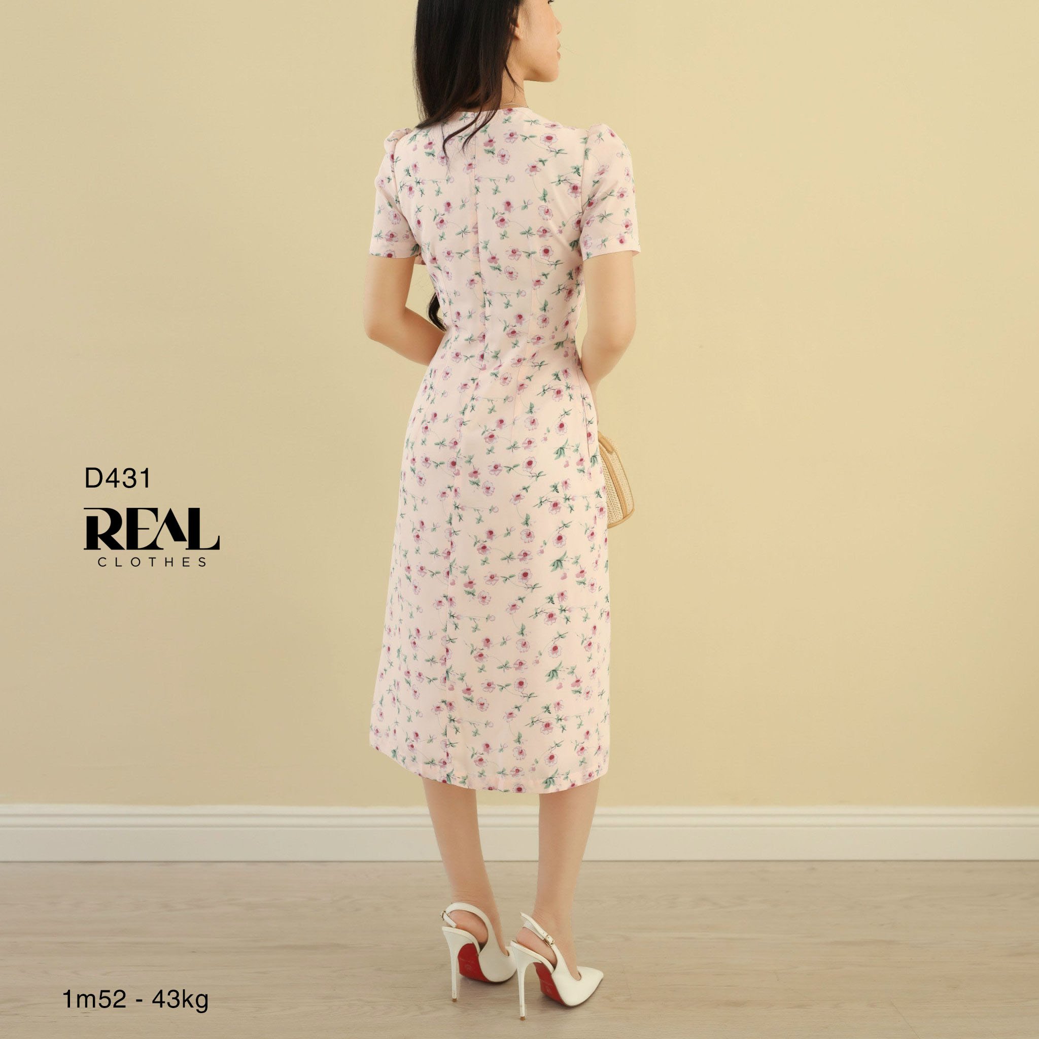 Đầm chéo hồng phấn SALE