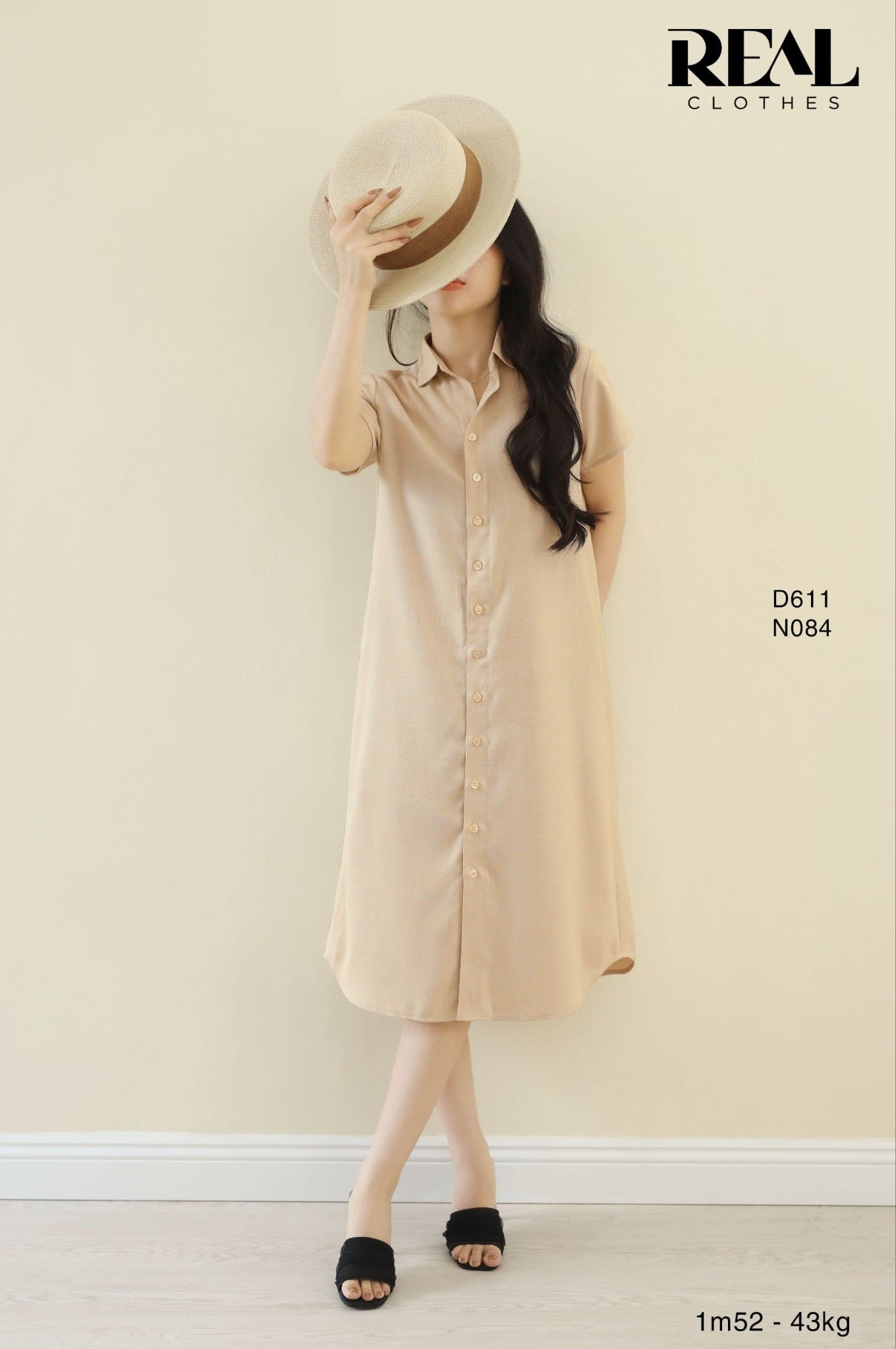 Đầm sơ mi linen bạc xỉu