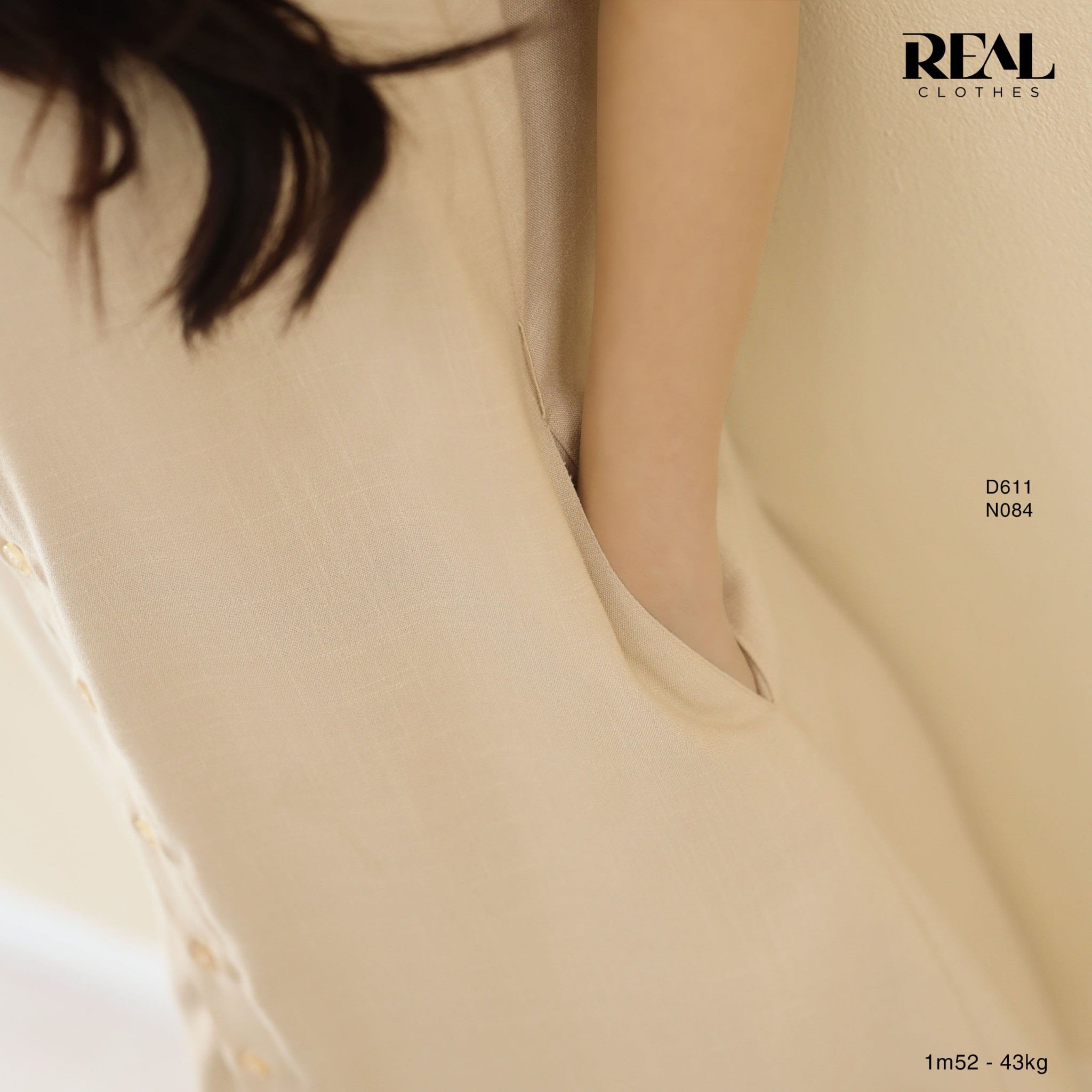 Đầm sơ mi linen bạc xỉu