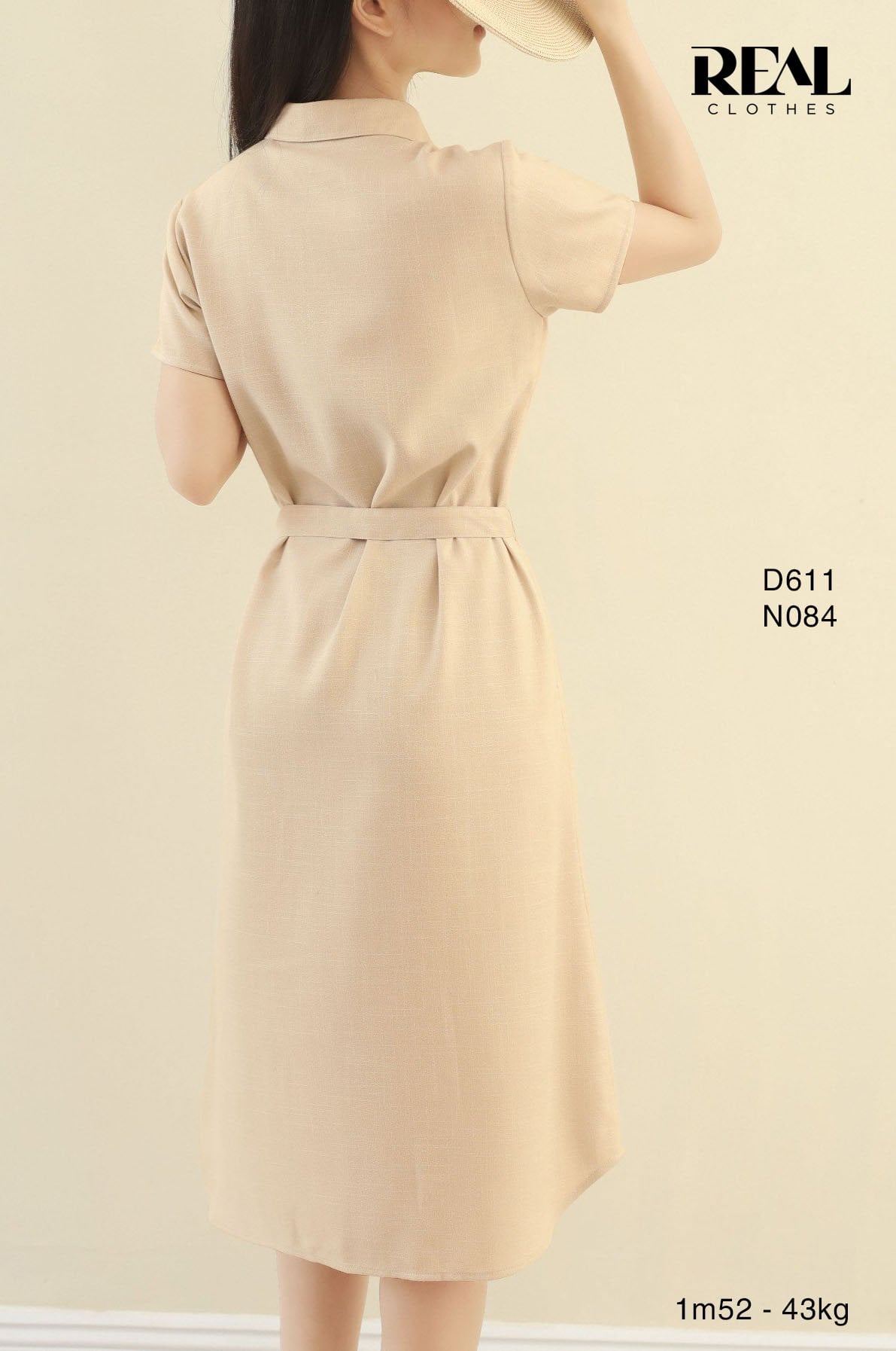 Đầm sơ mi linen bạc xỉu