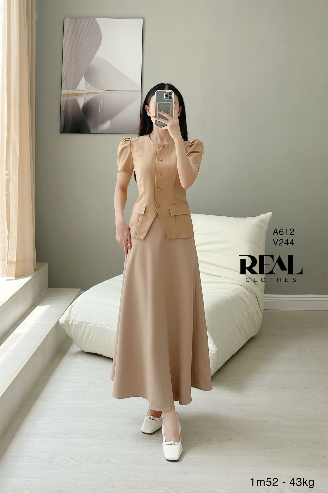 Váy Fuji cà phê sữa