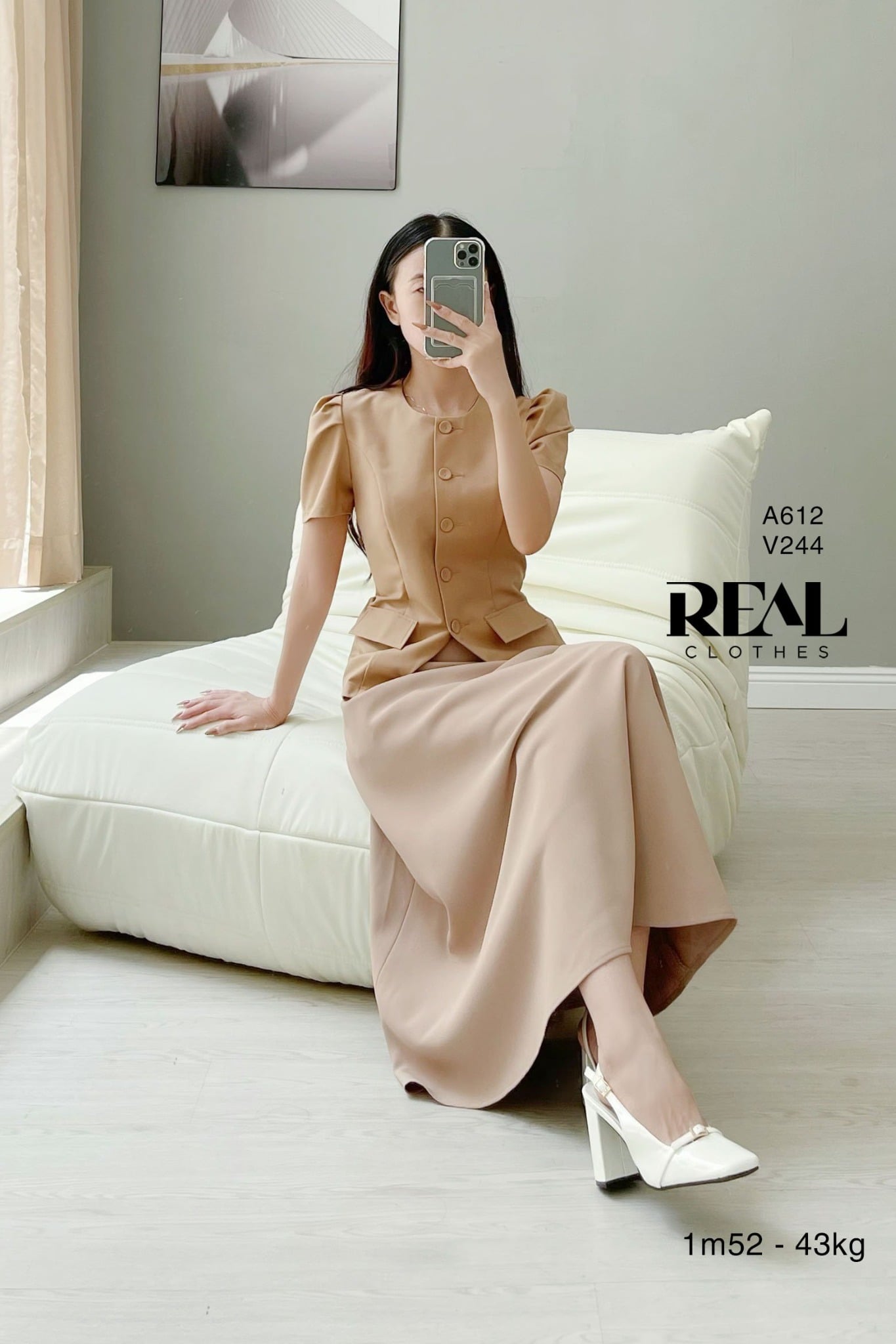 Váy Fuji cà phê sữa