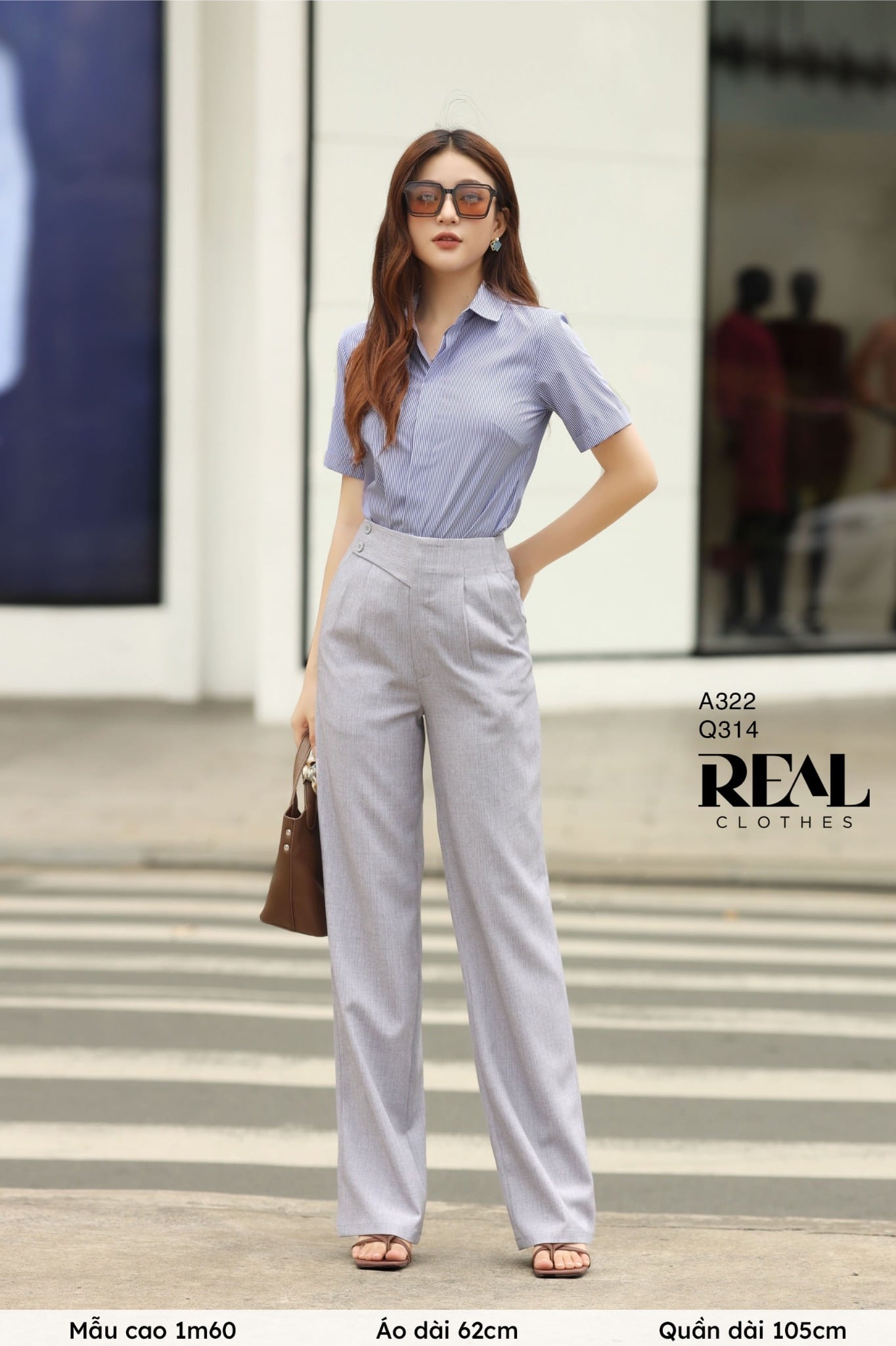 Sơ mi sọc xanh đậm tay đủ SALE