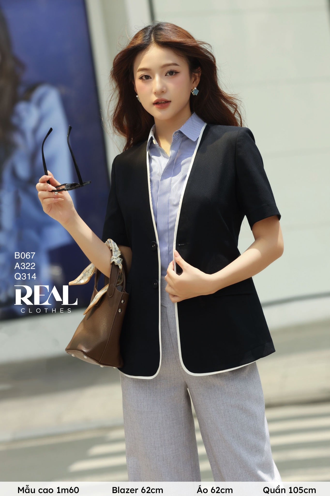 Sơ mi sọc xanh đậm tay đủ SALE