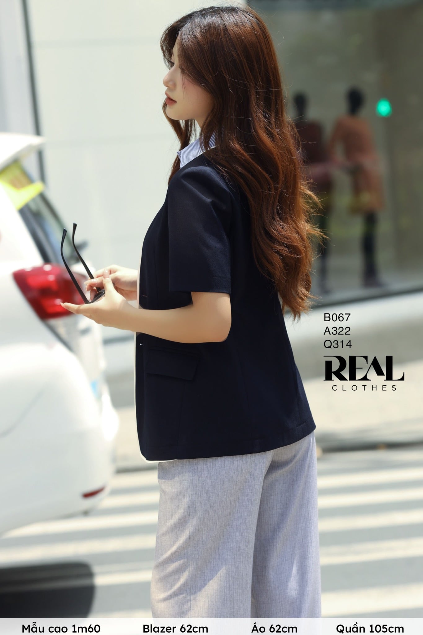 Blazer Nancy xanh đen SALE