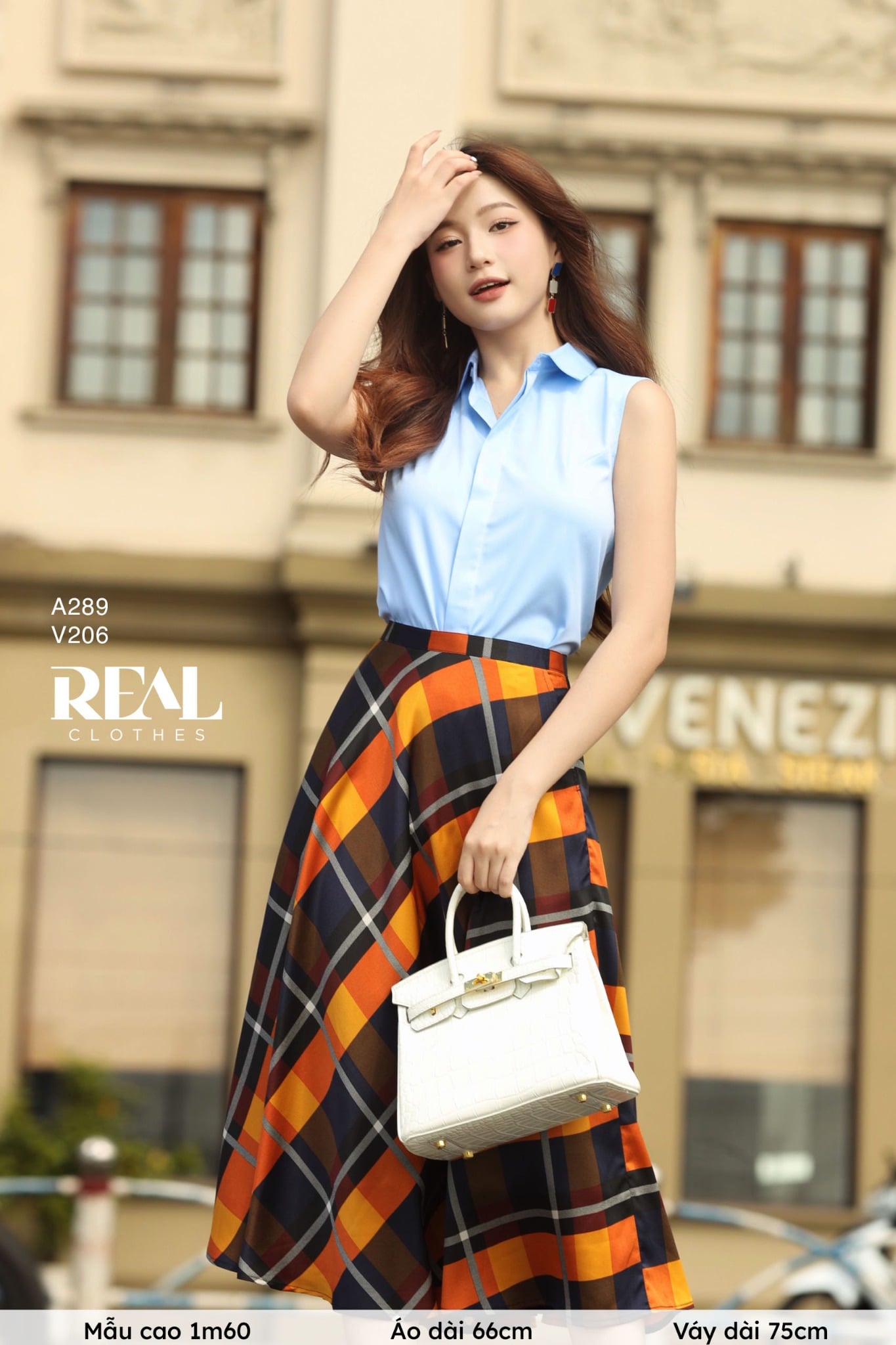 Sơ mi blue không tay