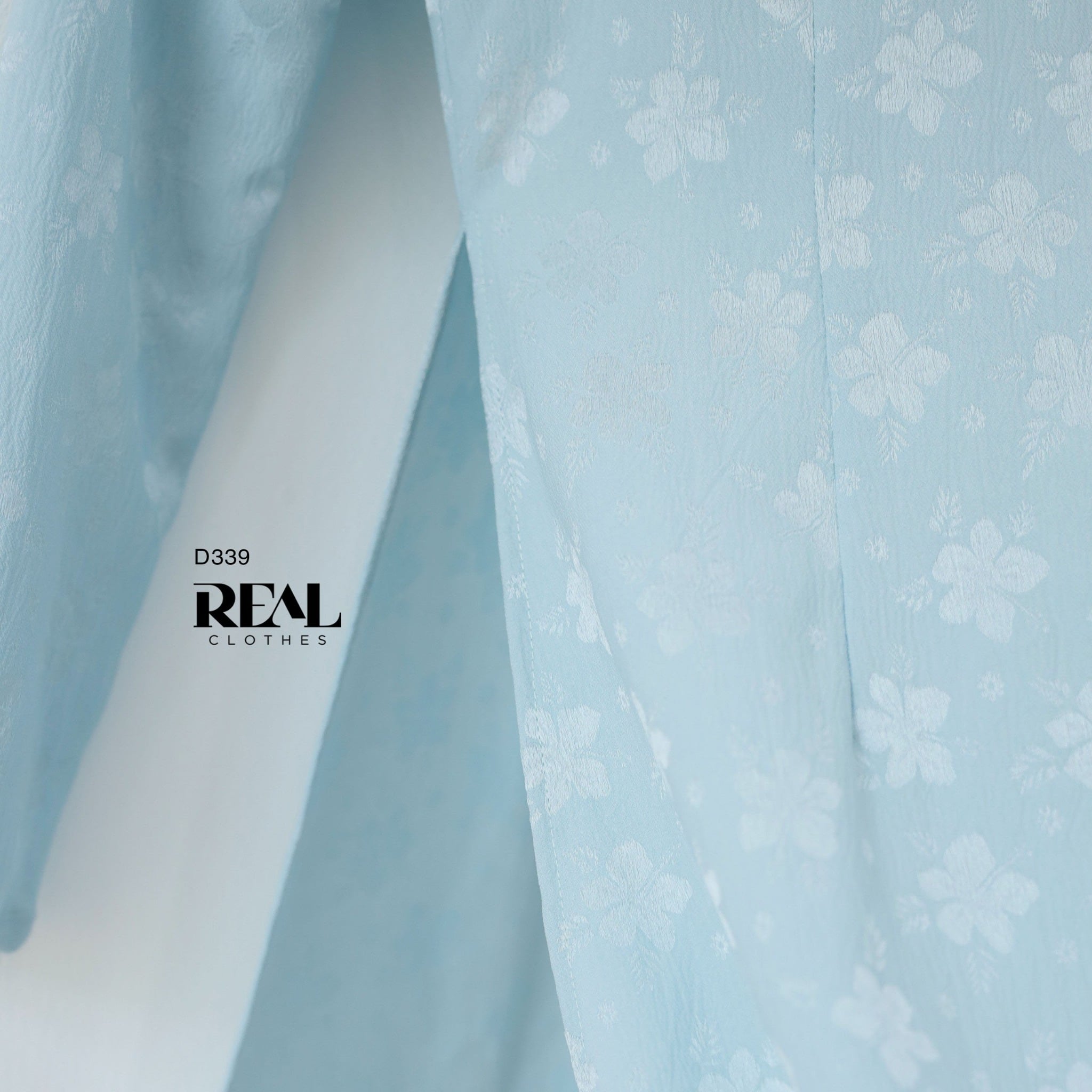 Áo dài truyền thống Nhã An lụa lam tay dài