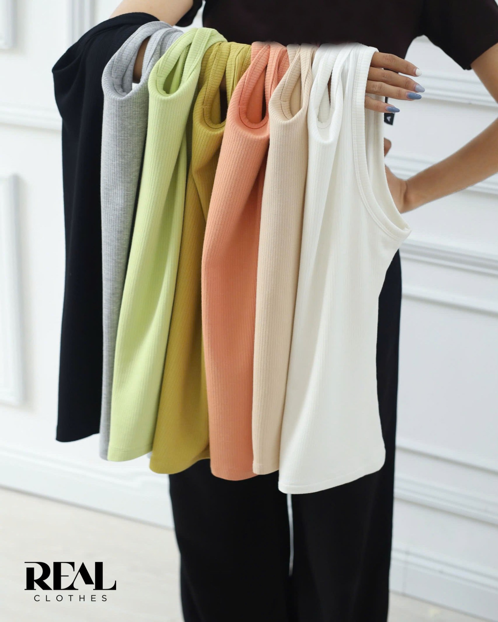 Áo tank top 3 lỗ nude SALE