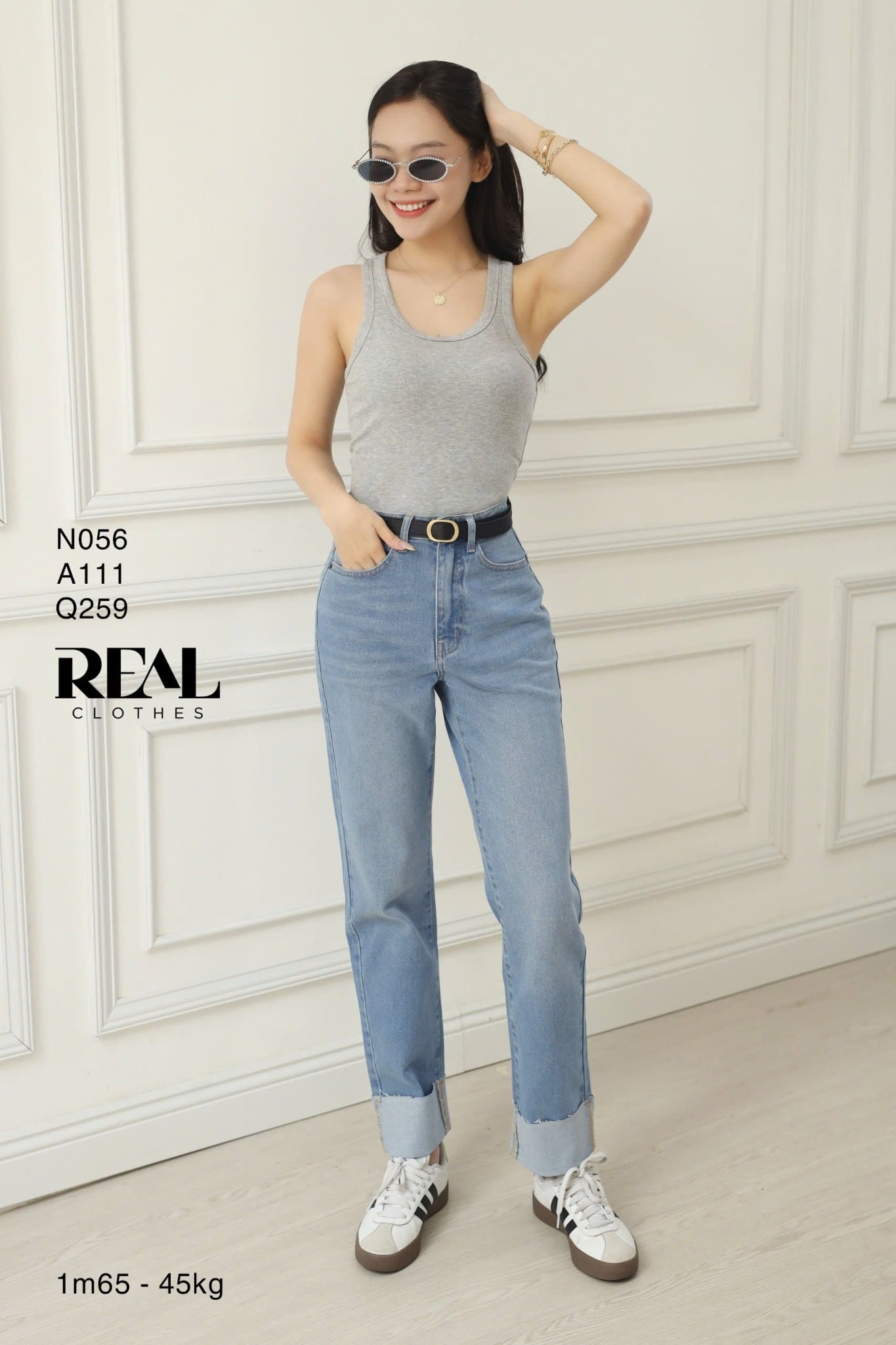 Áo tank top 3 lỗ xám SALE