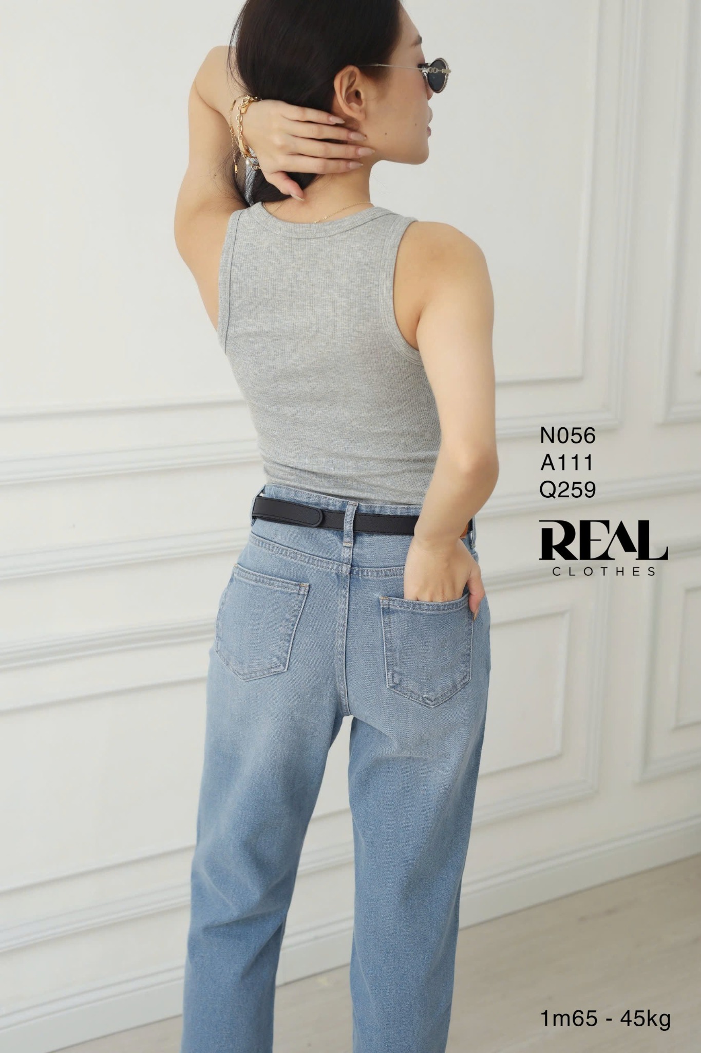 Áo tank top 3 lỗ xám SALE