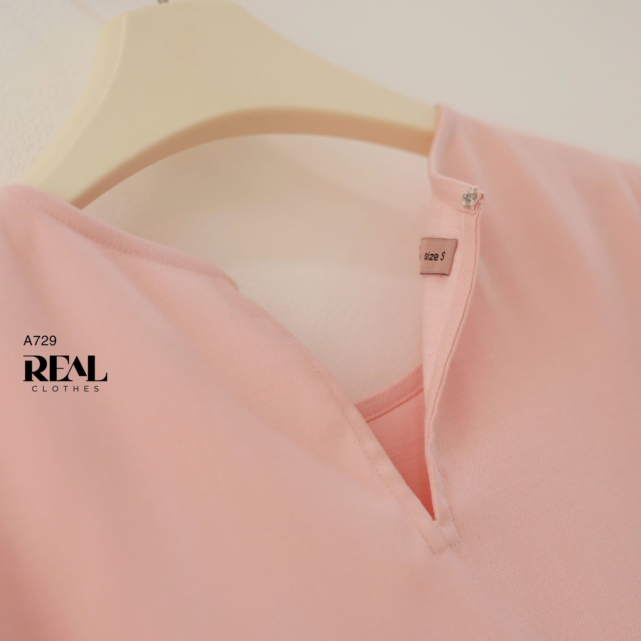 Áo xẻ tà linen hồng SALE